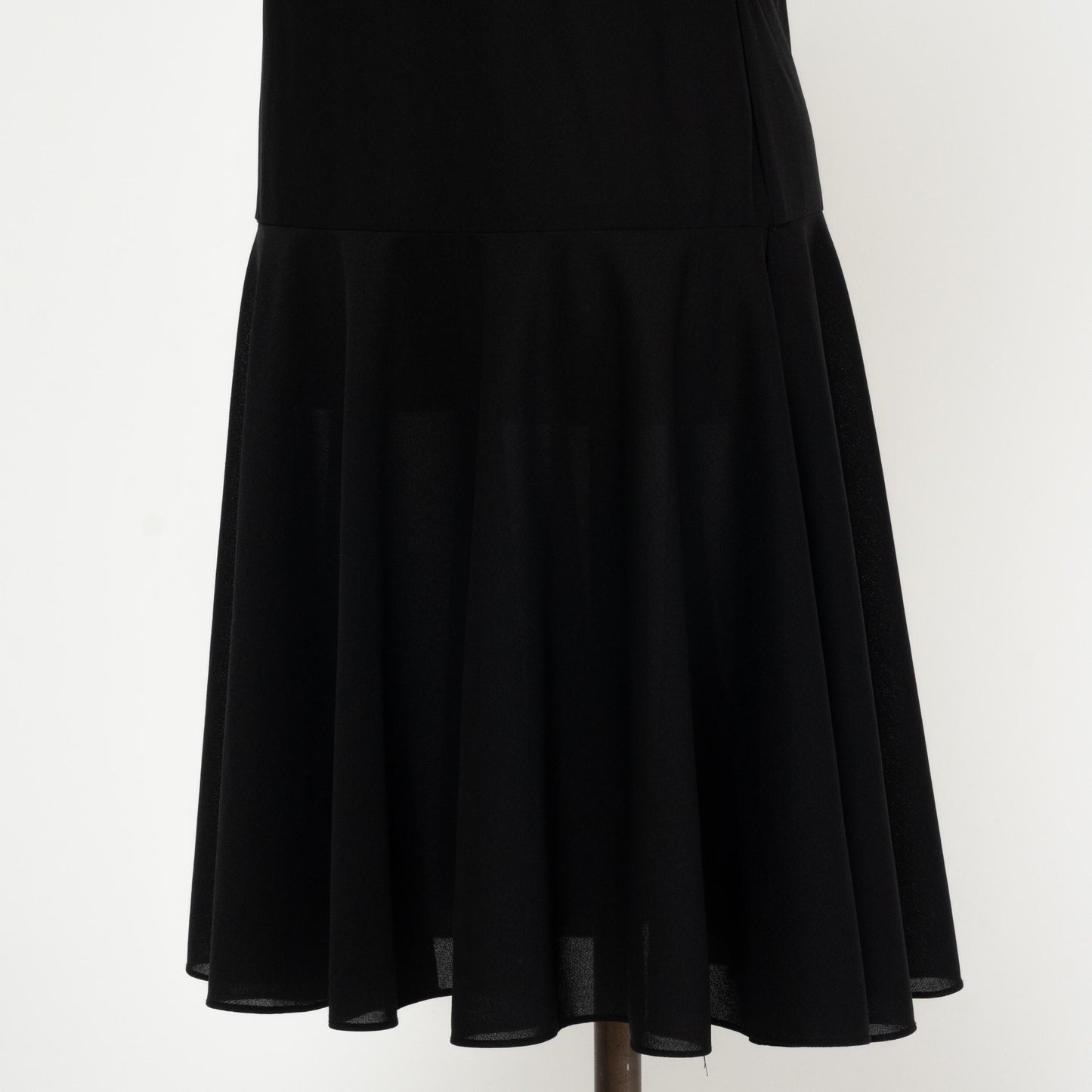 Vintage 90s Black Drop Waist Dress - Medium | Spaghetti Strap Knee Length Dress