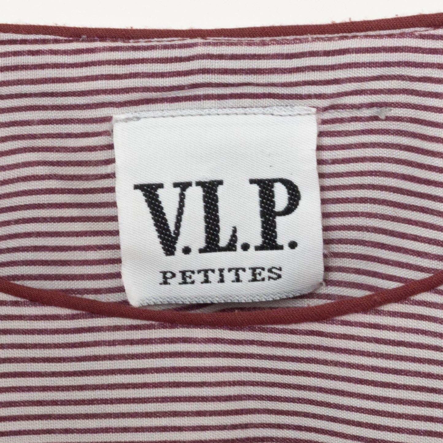 Vintage 80s Mauve Pinstripe Bib Collar Dress - Medium | Striped Puff Sleeve Midi Shirtdress