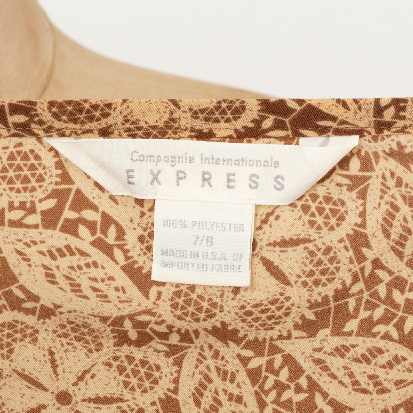 Vintage 90s Brown Batik Floral Maxi Dress - Large | Boho Spaghetti Strap Summer Sundress