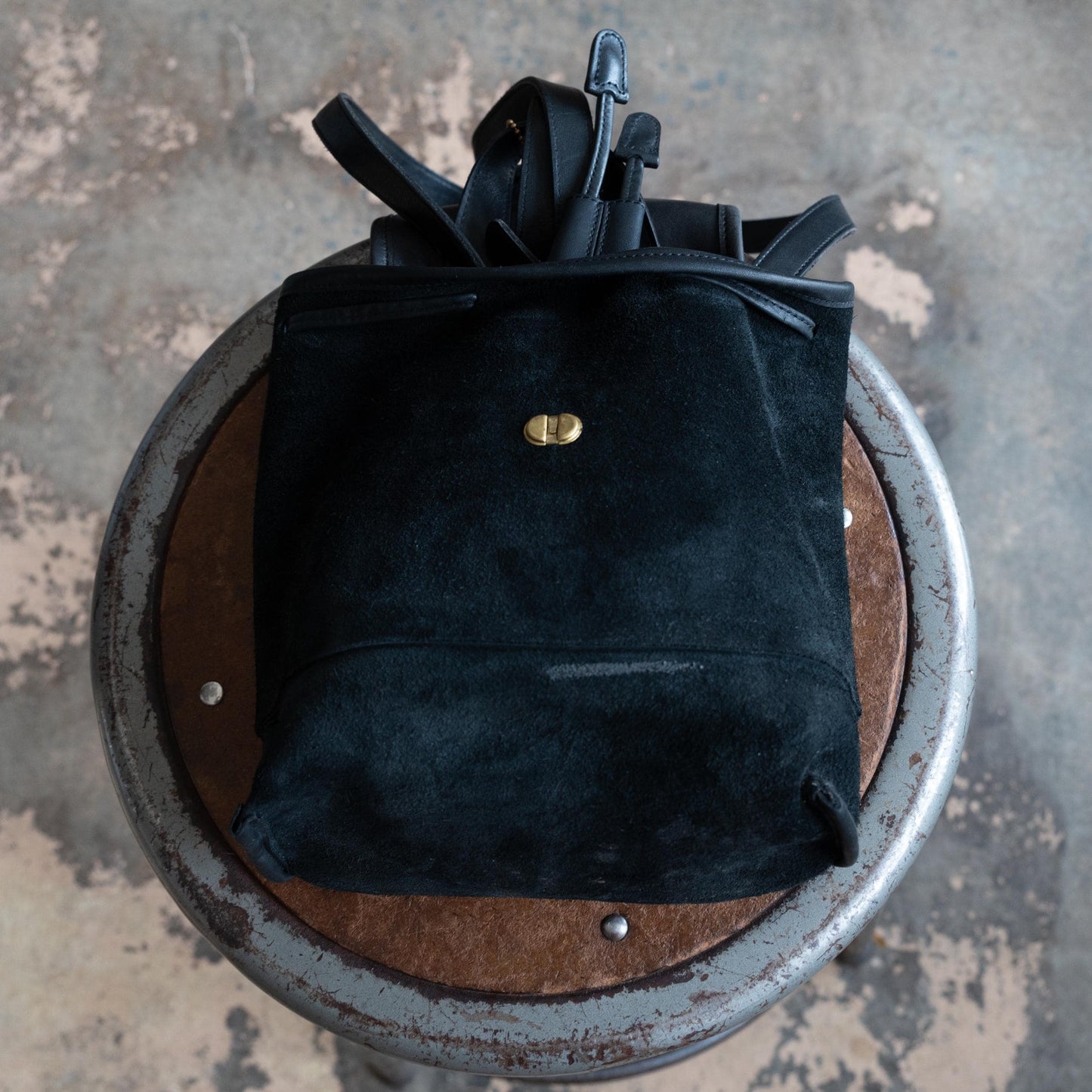 Vintage 90s Coach Black Leather Daypack | #9960 Designer Minimalist Small Backpack