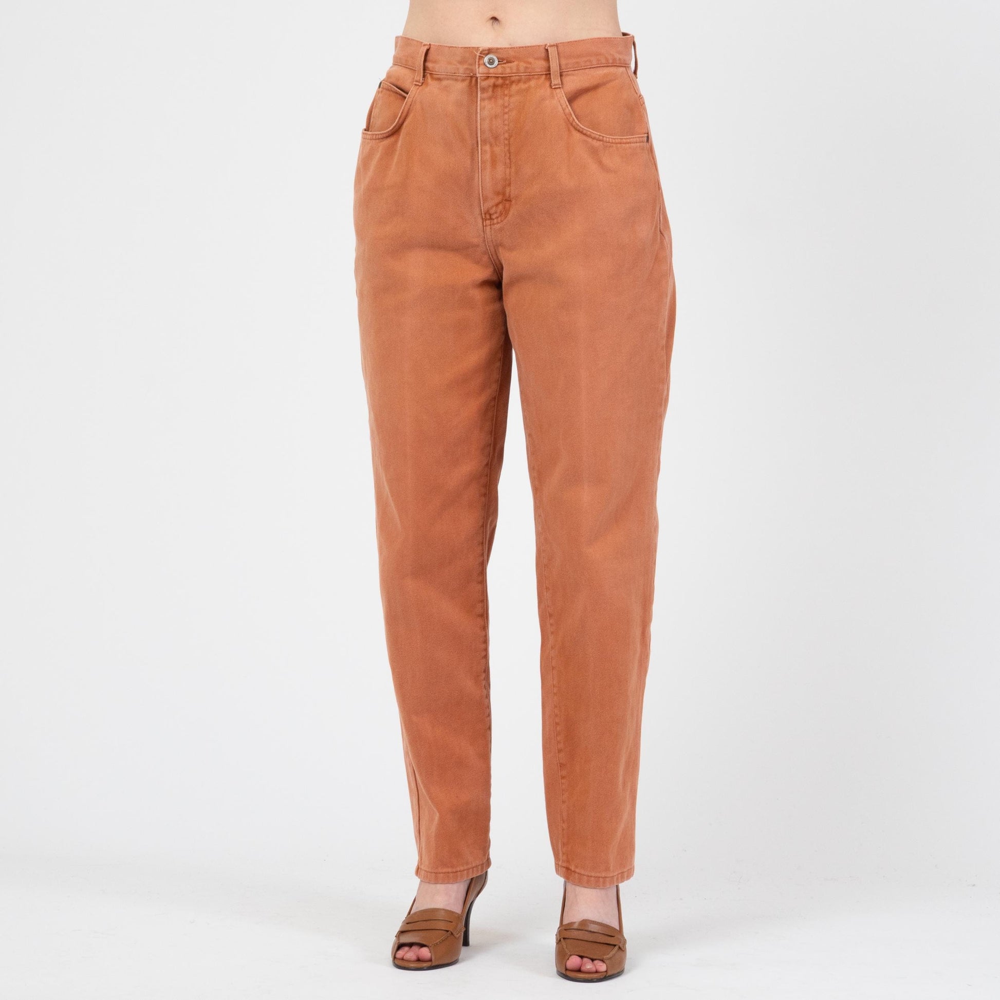 Vintage 90s Burnt Orange High Waisted Jeans - Medium, 29" Waist | Colorful Denim Mom Jeans