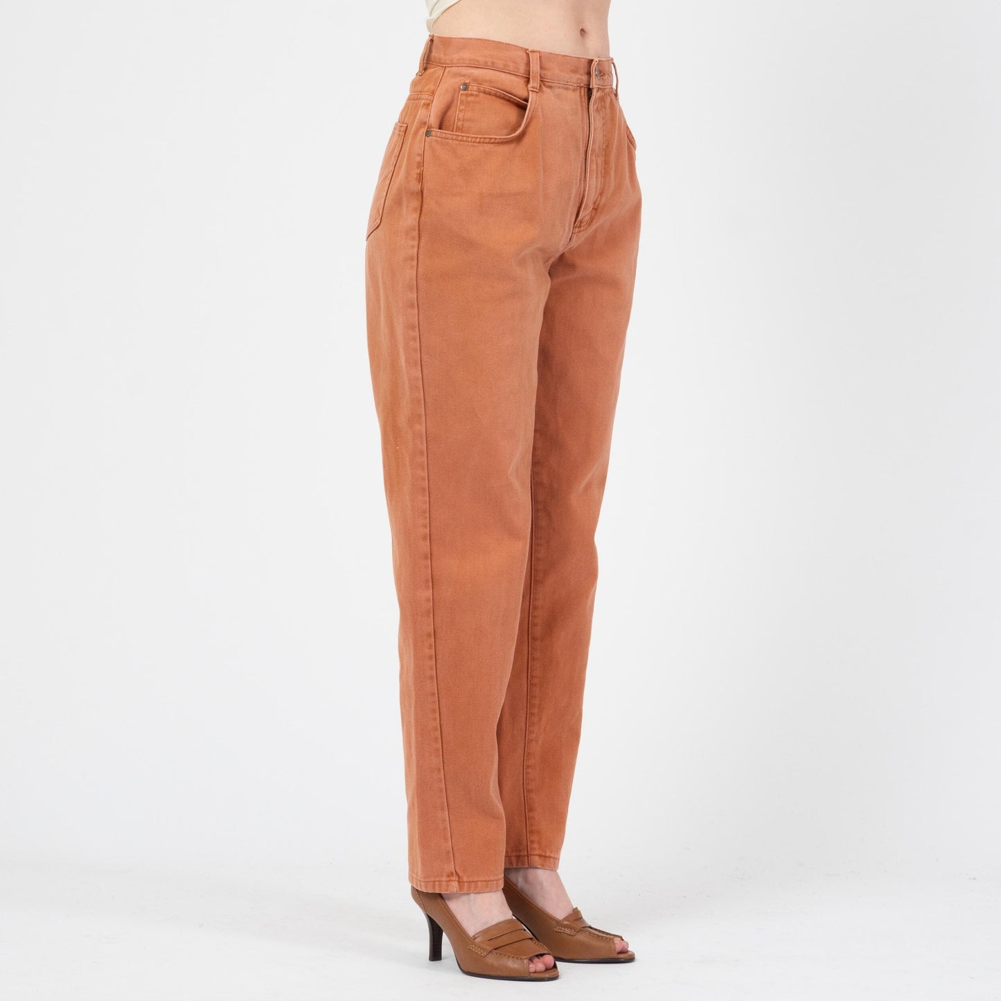 Vintage 90s Burnt Orange High Waisted Jeans - Medium, 29" Waist | Colorful Denim Mom Jeans