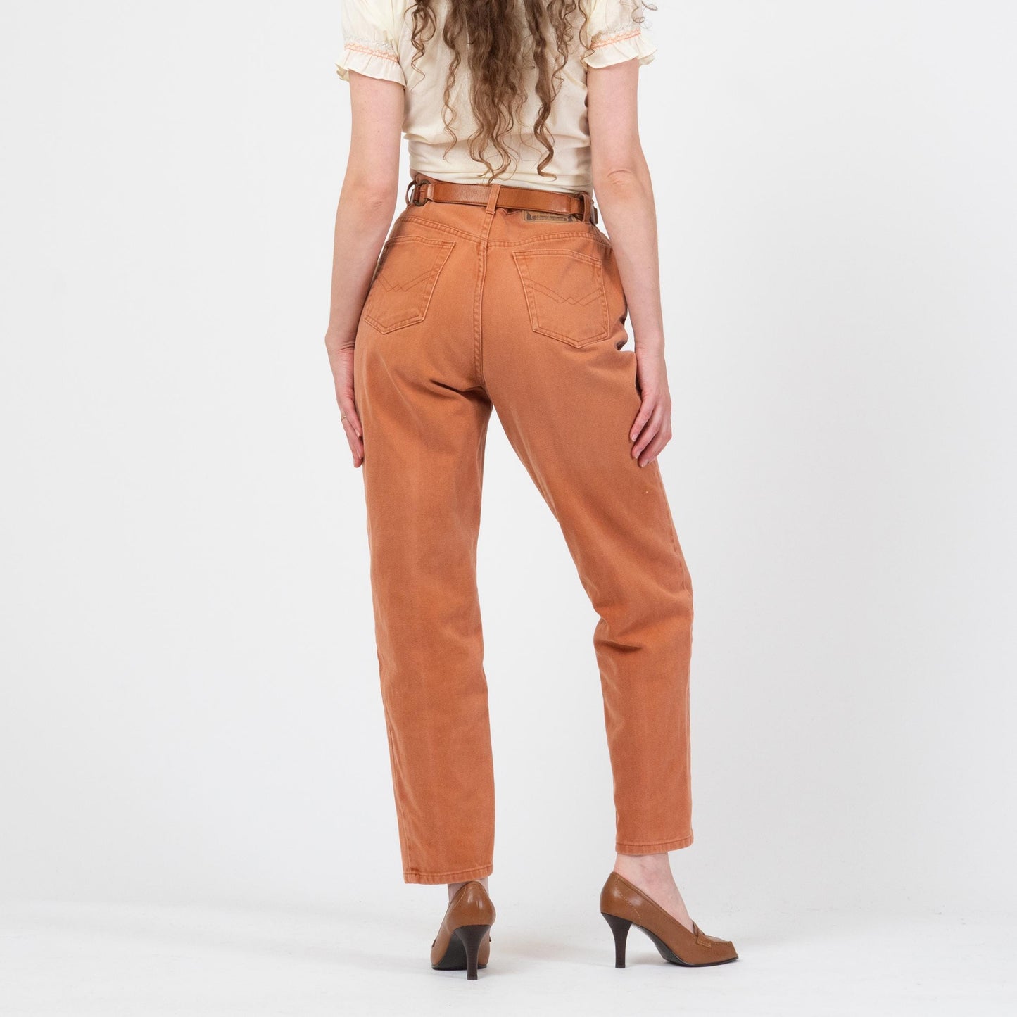Vintage 90s Burnt Orange High Waisted Jeans - Medium, 29" Waist | Colorful Denim Mom Jeans
