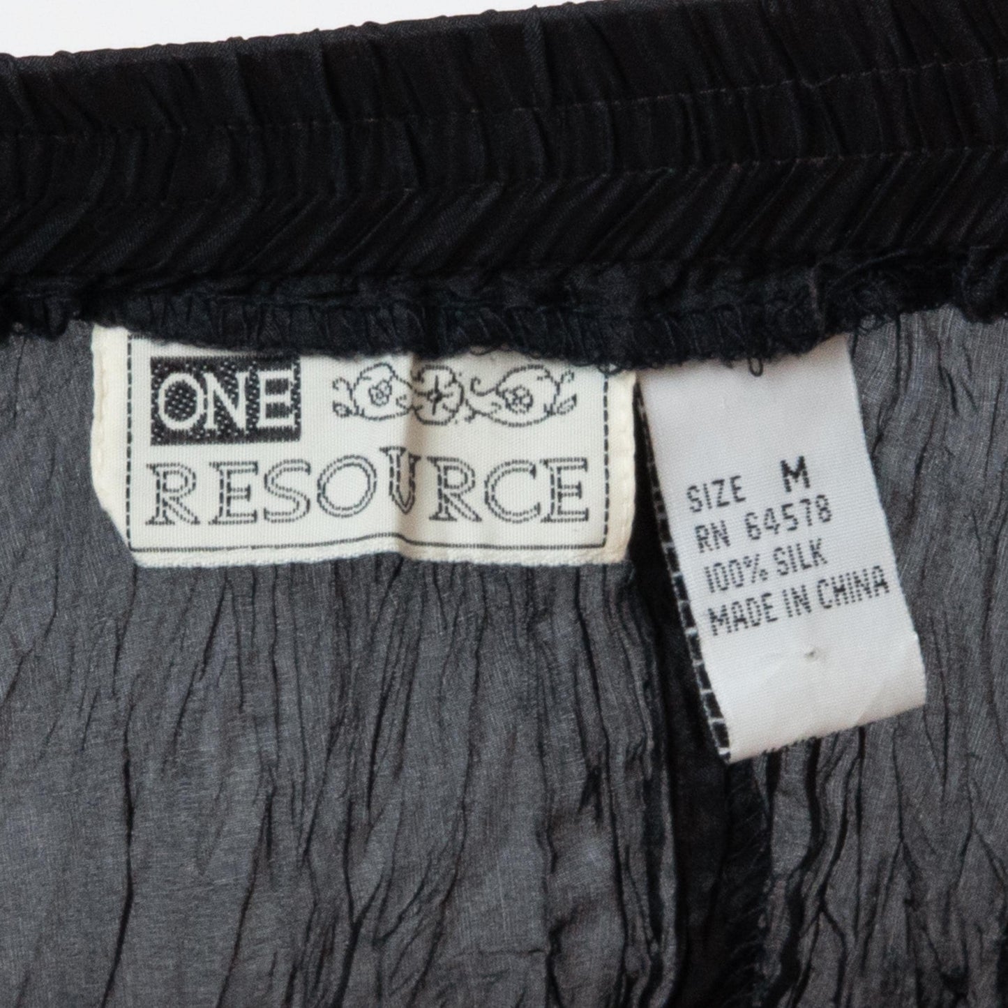 Vintage 90s Black Silk Plisse Maxi Skirt - Medium | Witchy Whimsigoth Long Flowy Festival Skirt