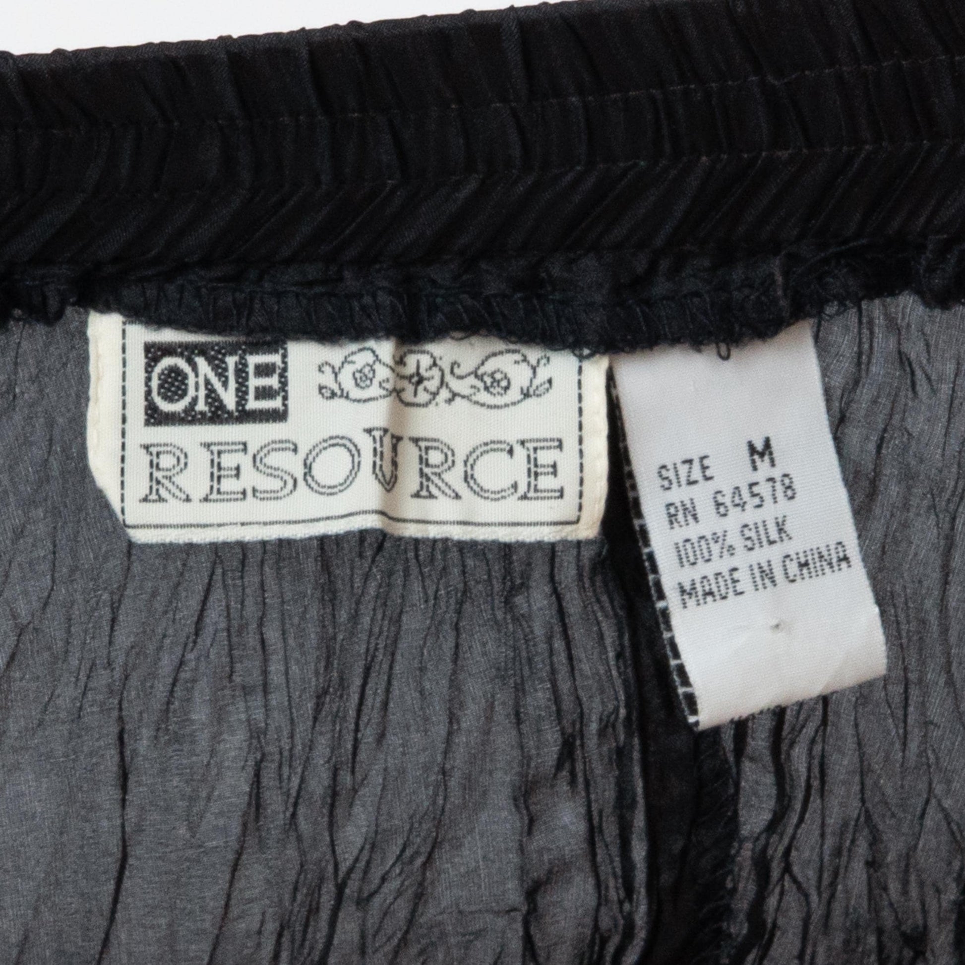 Vintage 90s Black Silk Plisse Maxi Skirt - Medium | Witchy Whimsigoth Long Flowy Festival Skirt