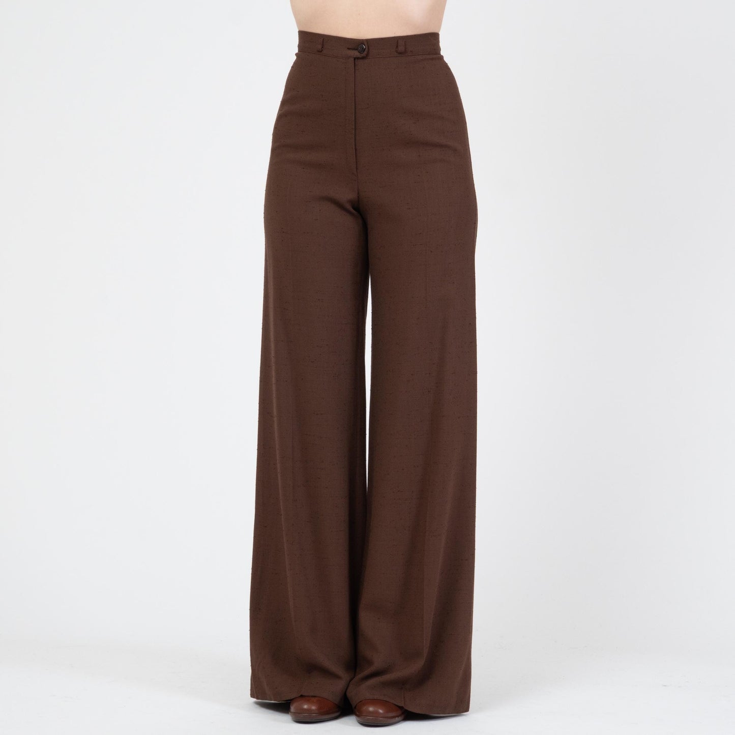 Vintage 70s Chocolate Brown Unisex Bell Bottoms - 29" Waist | Boho High Waisted Flared Pants