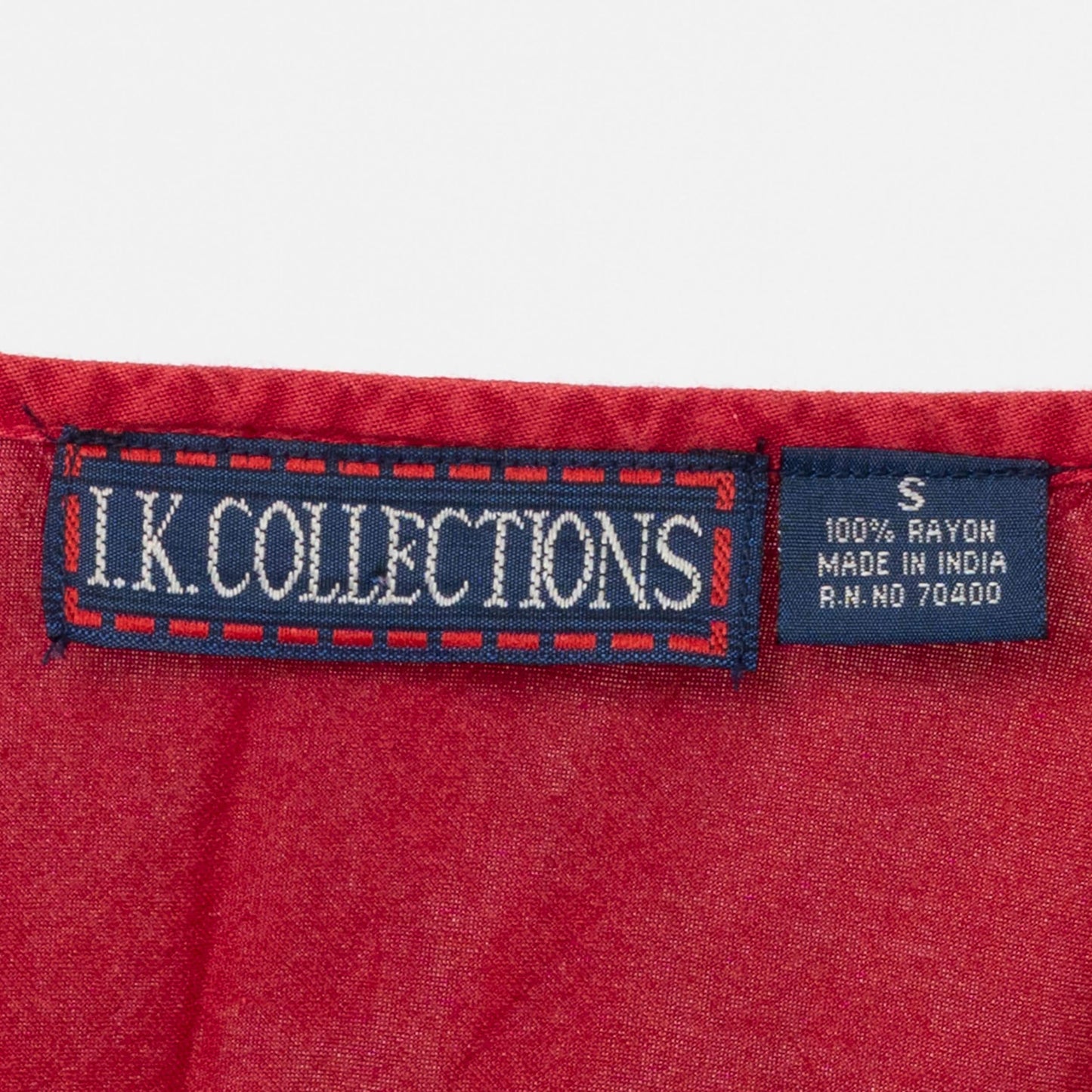 Vintage 90s Boho Red Embroidered Mini Sundress - Small | Rayon Tie Back Summer Layering Dress