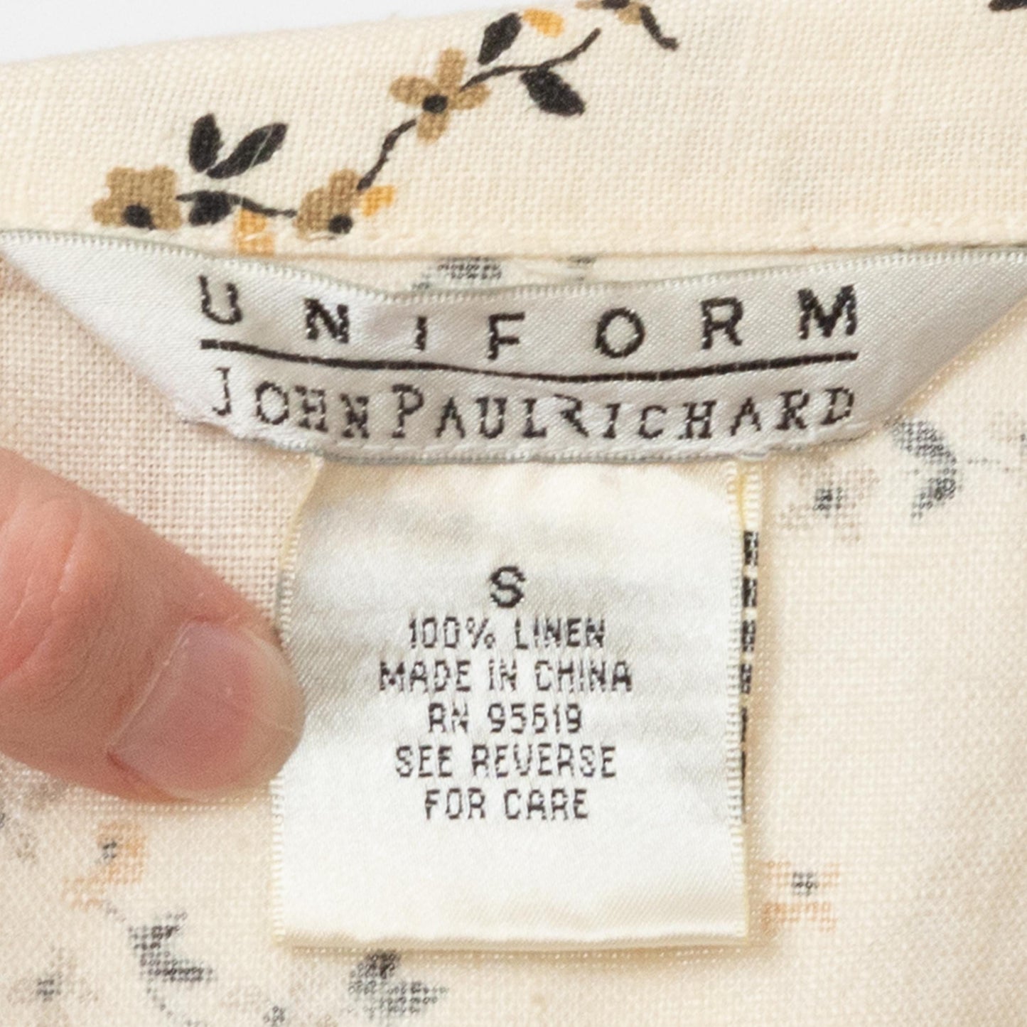Vintage 90s Soft Linen Wildflower Print Midi Wrap Skirt - Small | Cream Floral High Waisted Skirt