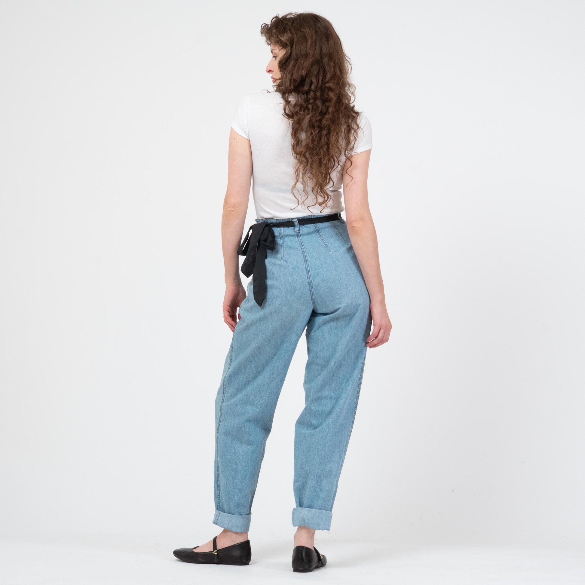 Vintage 80s Z Cavaricci Pleated Parachute Jeans - Medium, 28" Waist | High Rise Denim Streetwear Grunge Jeans