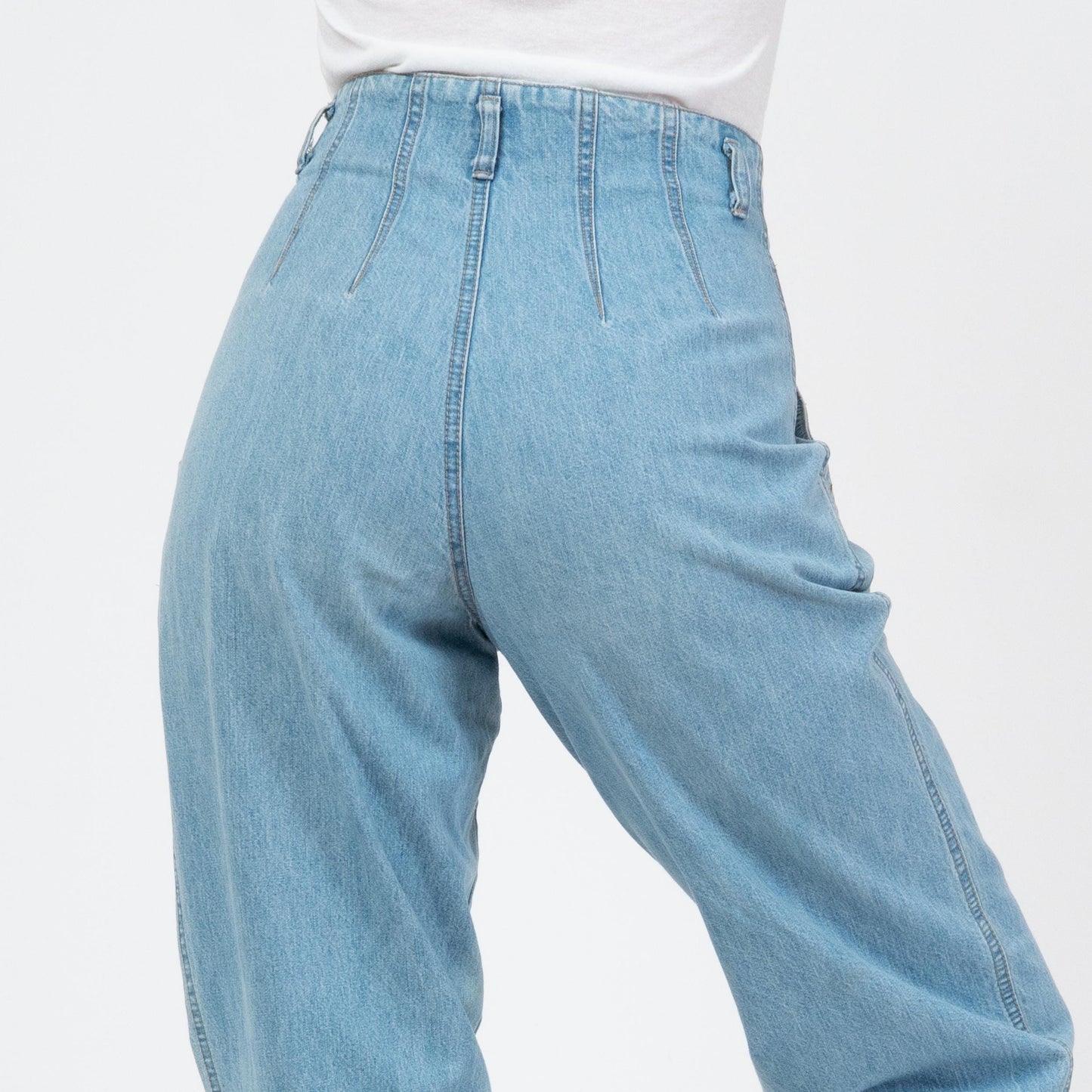 Vintage 80s Z Cavaricci Pleated Parachute Jeans - Medium, 28" Waist | High Rise Denim Streetwear Grunge Jeans