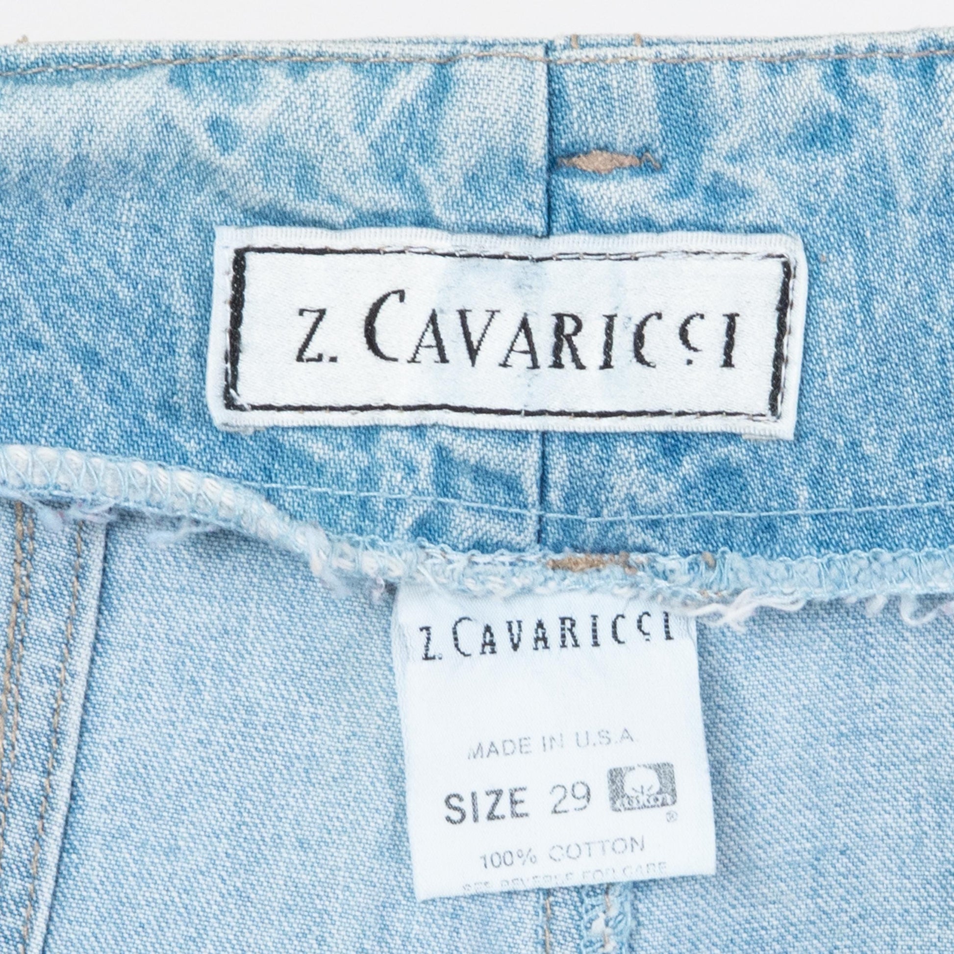 Vintage 80s Z Cavaricci Pleated Parachute Jeans - Medium, 28" Waist | High Rise Denim Streetwear Grunge Jeans