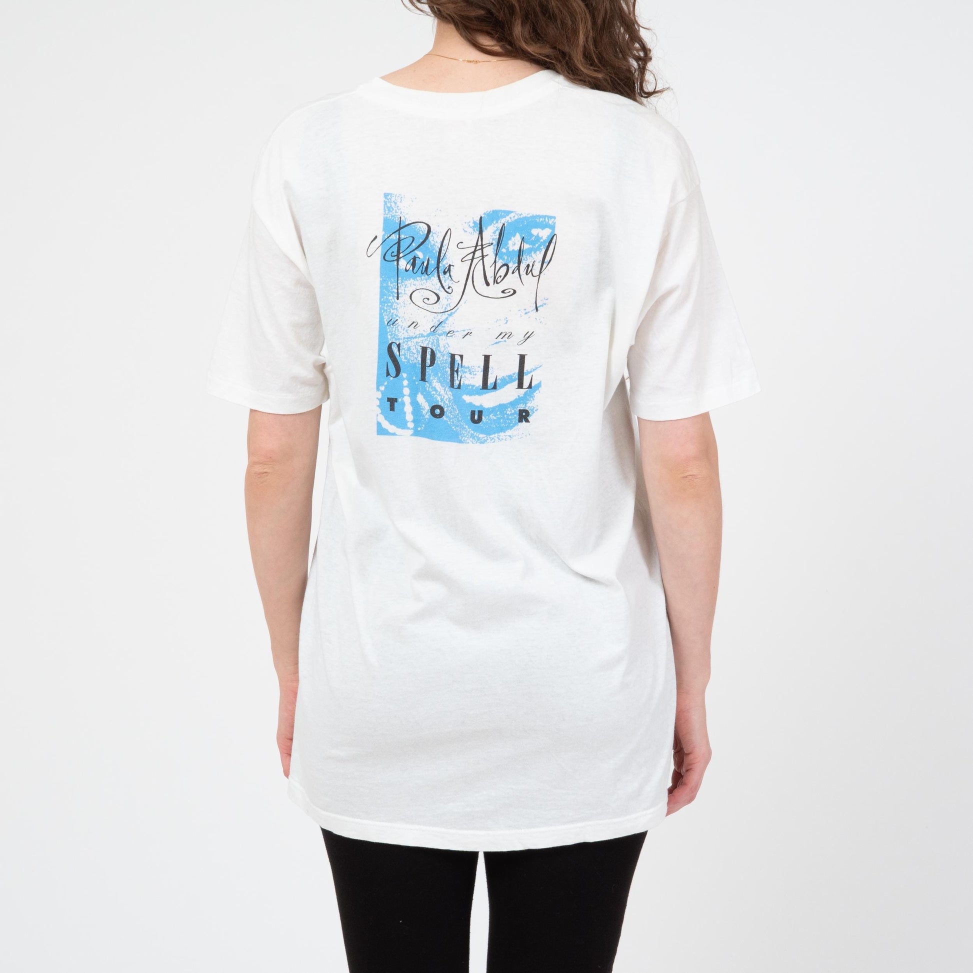 Vintage 90s Paula Abdul Under My Spell Tour T Shirt - Extra Large | White Graphic Pop Music Tee