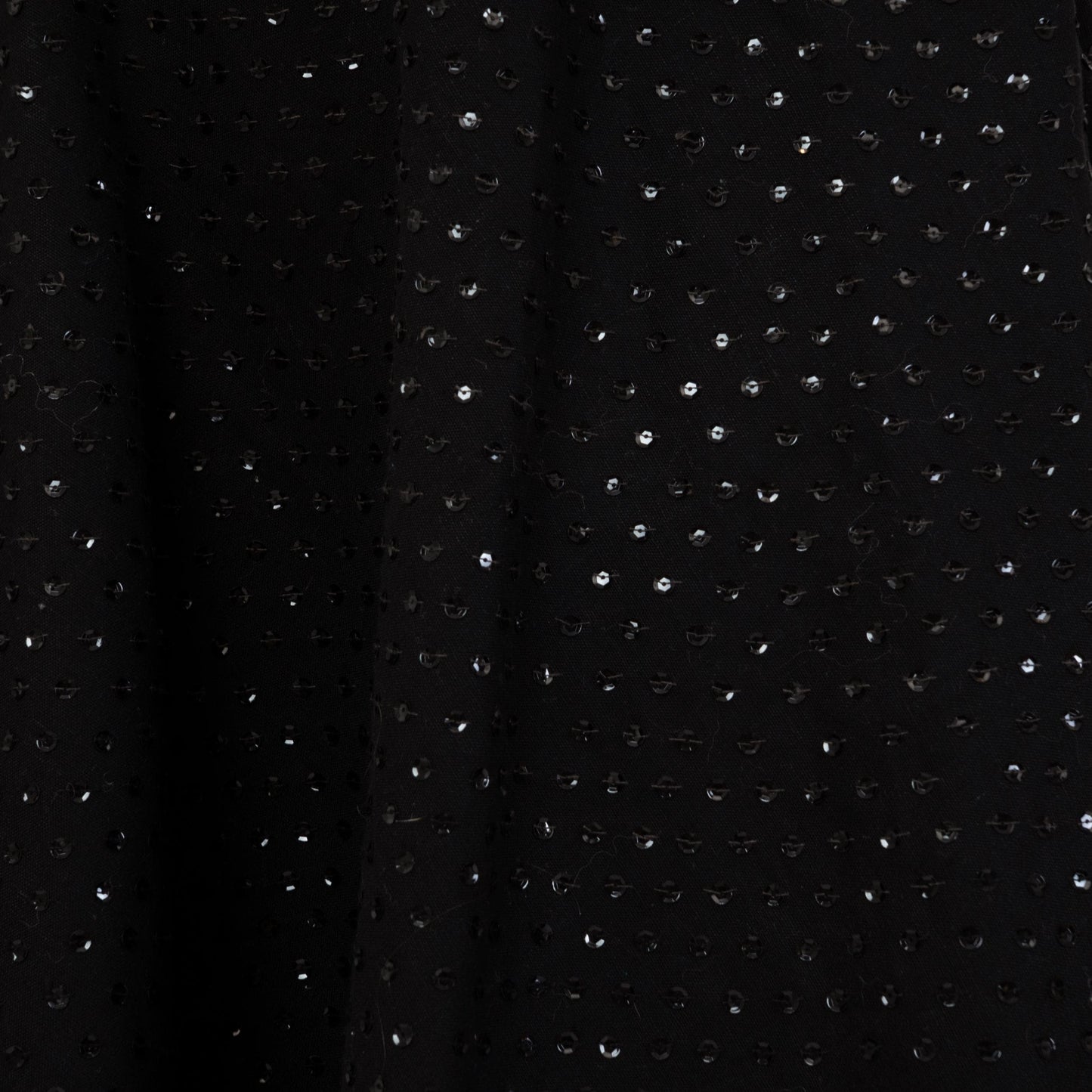 Vintage 50s Mexican Black Sequin Midi Skirt - Extra Small, 24" Waist | 1950s Teresa Taxco High Waisted Wrap Swing Skirt