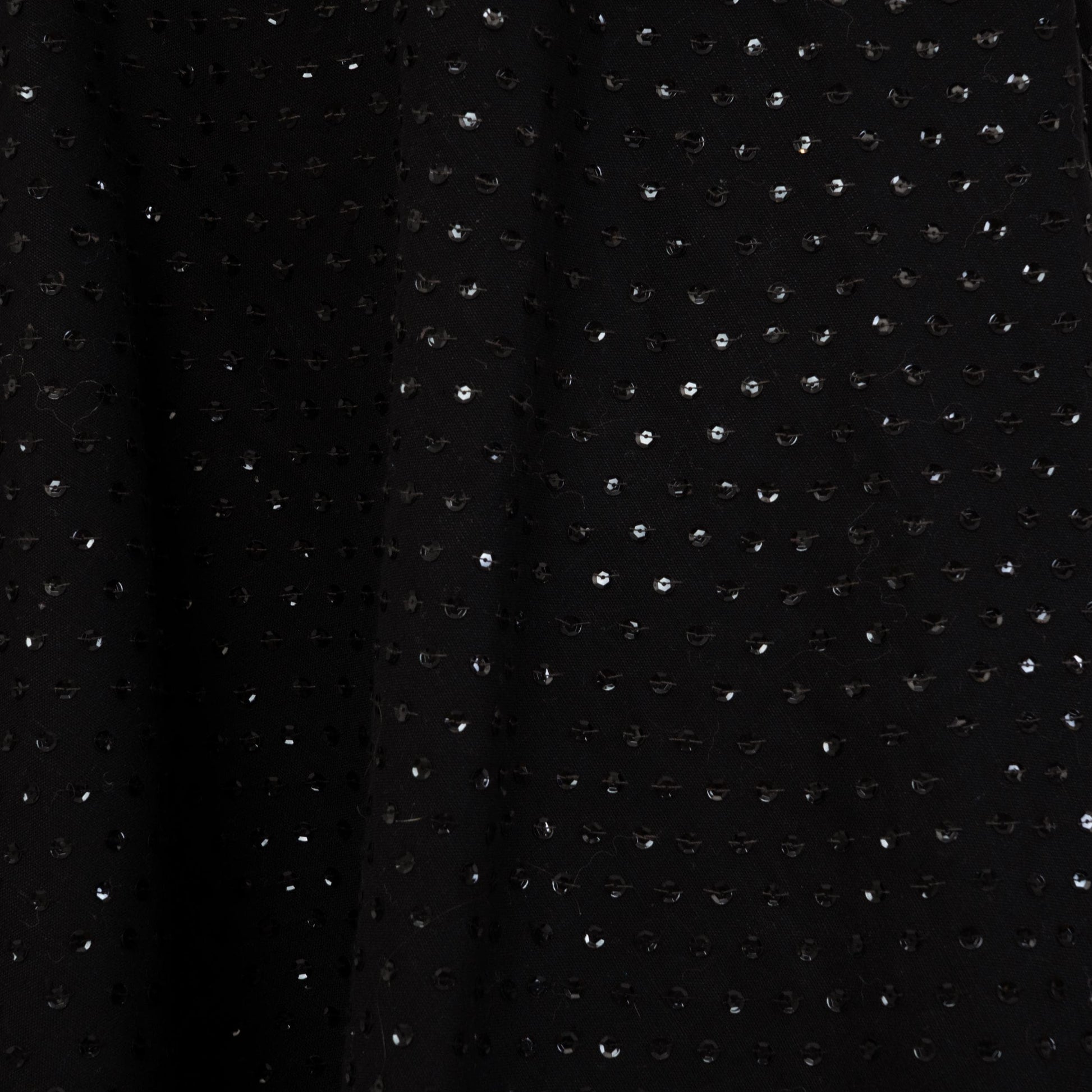 Vintage 50s Mexican Black Sequin Midi Skirt - Extra Small, 24" Waist | 1950s Teresa Taxco High Waisted Wrap Swing Skirt