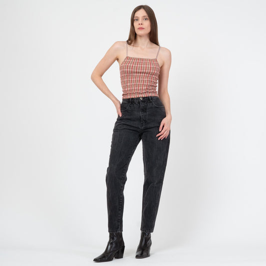 Vintage 90s Faded Black High Waisted Jeans - Medium, 28" Waist | Bill Blass Denim Mom Jeans