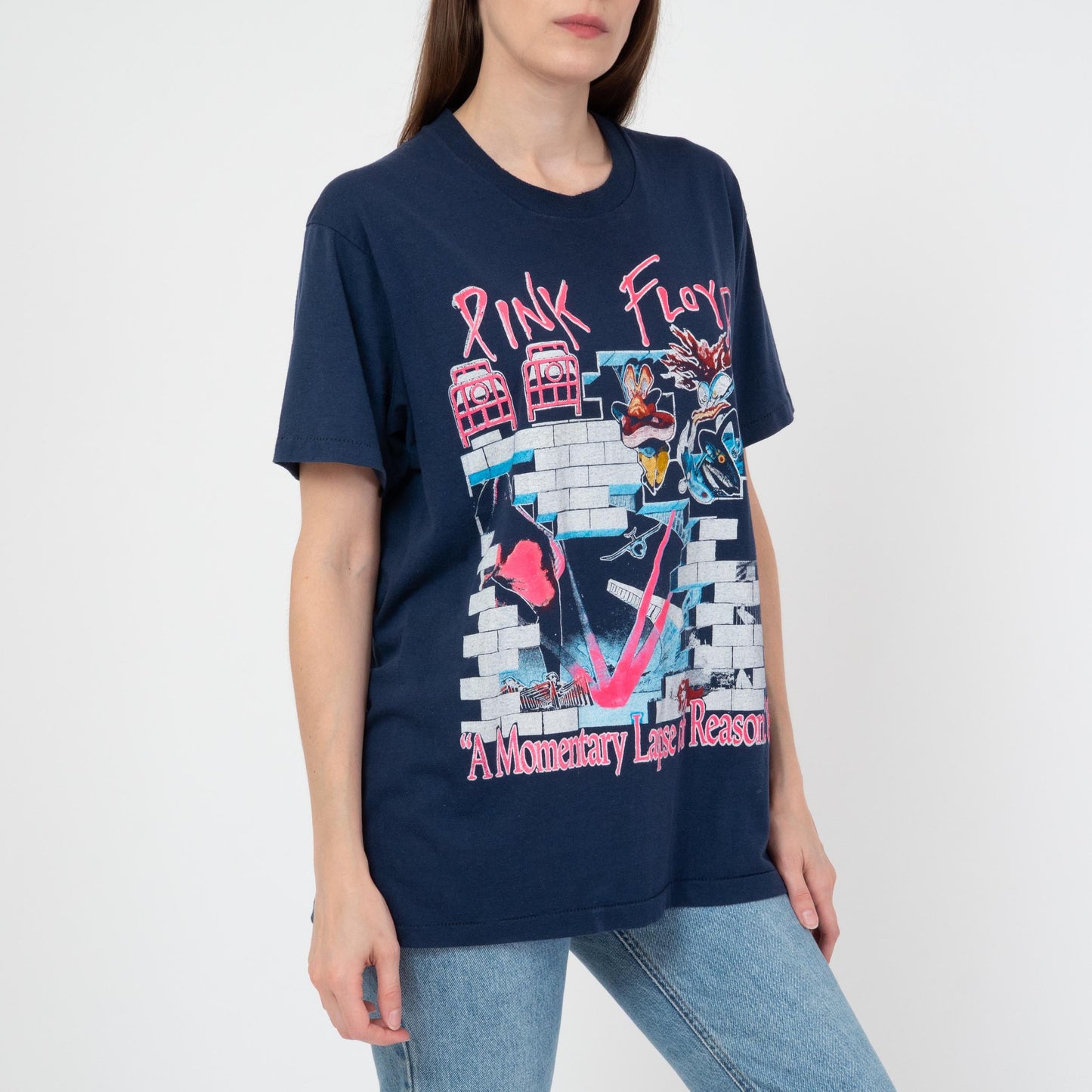 Vintage 80s Pink Floyd Momentary Lapse Of Reason Tour T Shirt - Unisex Large | 1987 Graphic Music Band Tee