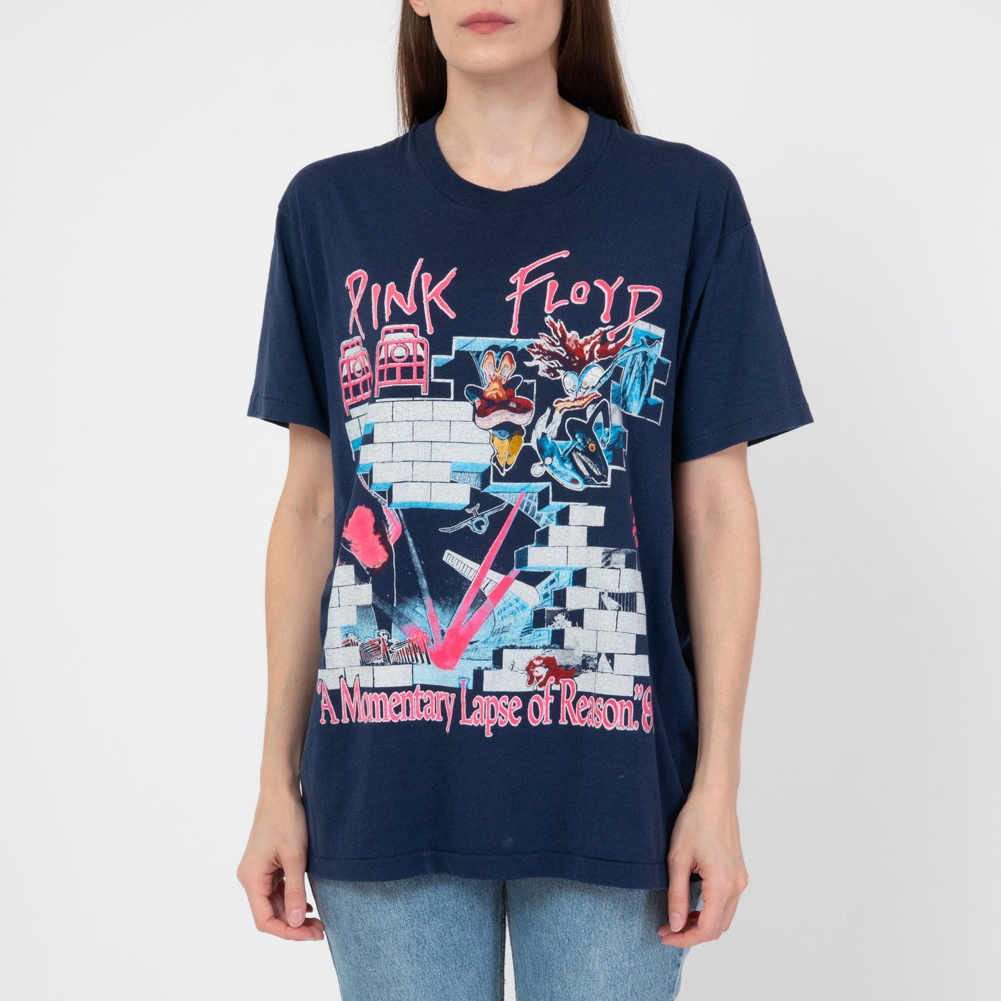 Vintage 80s Pink Floyd Momentary Lapse Of Reason Tour T Shirt - Unisex Large | 1987 Graphic Music Band Tee
