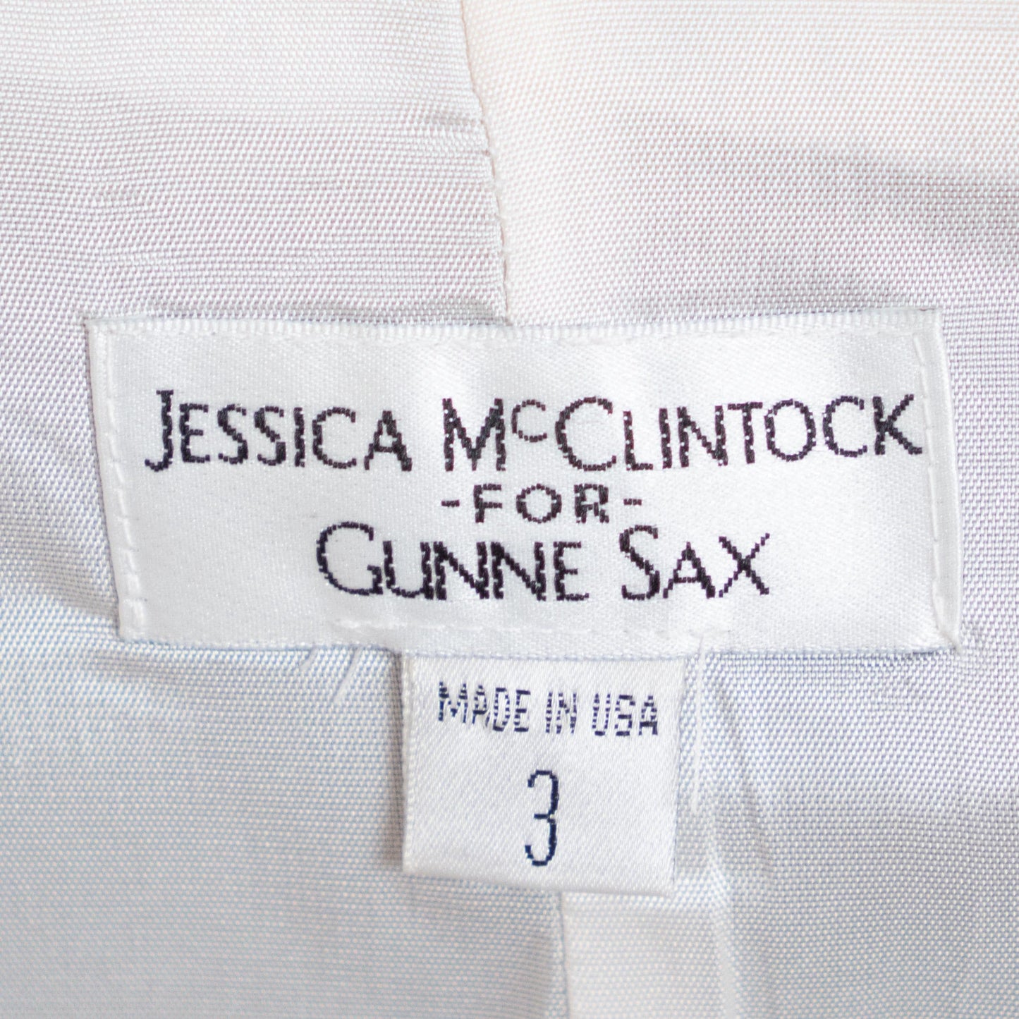 Vintage Y2K Jessica McClintock for Gunne Sax Black & White Satin Gown - Extra Small | Strapless Rhinestone Maxi Prom Dress