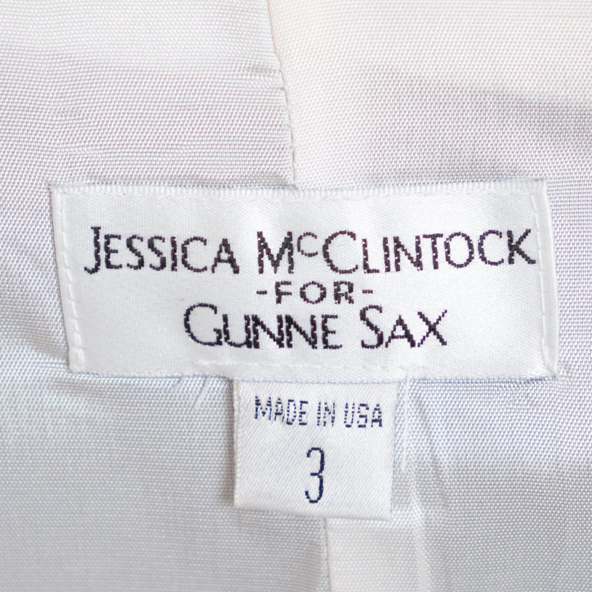 Vintage Y2K Jessica McClintock for Gunne Sax Black & White Satin Gown - Extra Small | Strapless Rhinestone Maxi Prom Dress