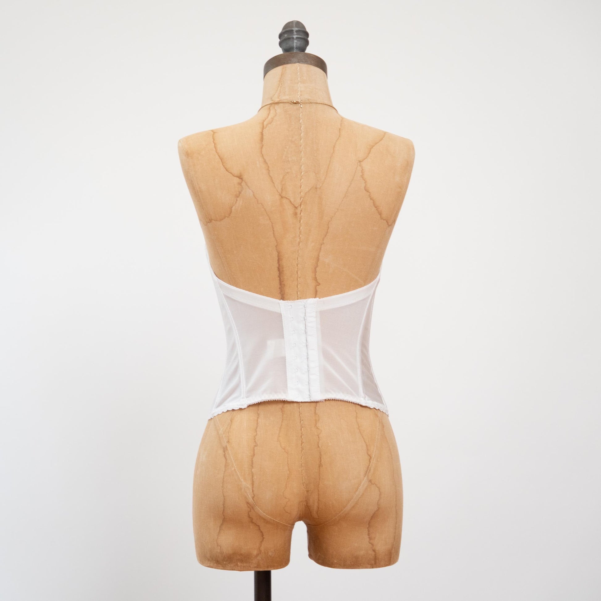 Vintage 90s White Satin Bustier - 34B | Lingerie Corset Top