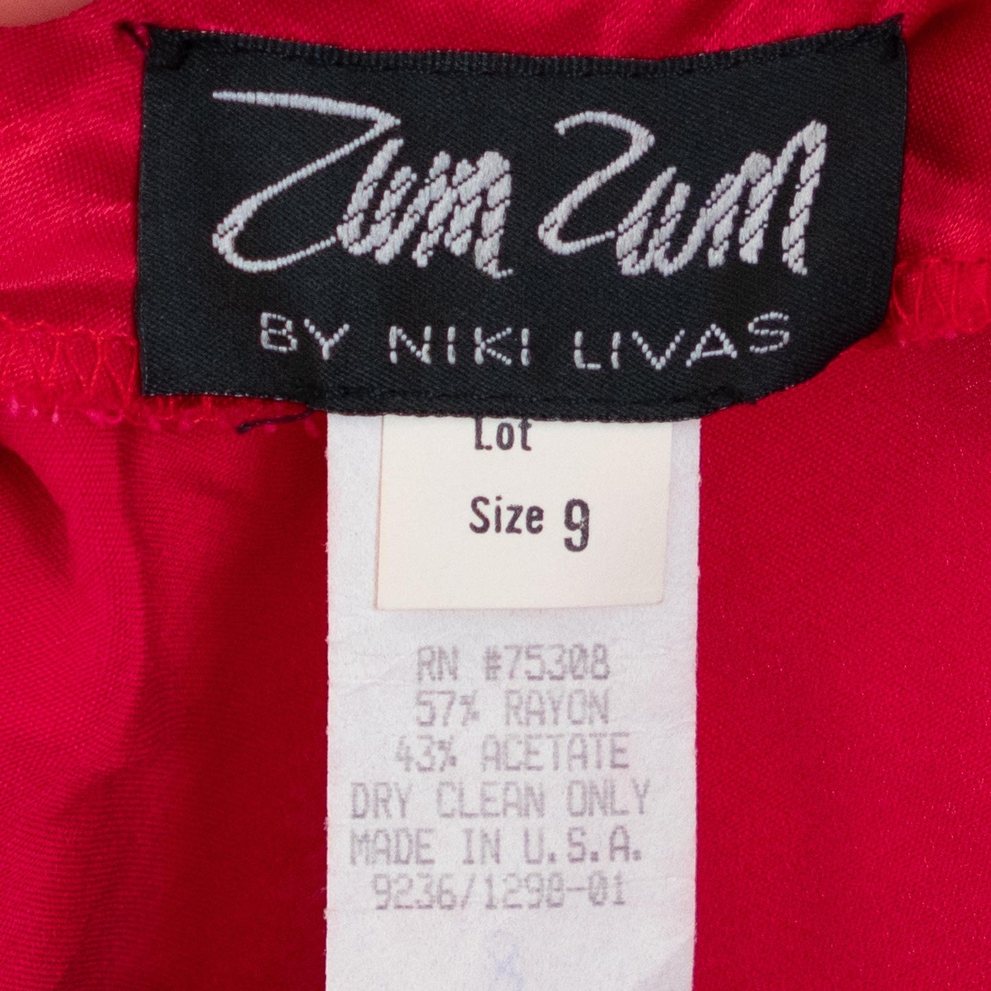 Vintage 90s Red Satin Open Back Evening Gown - Medium | Zum Zum Niki Livas Formal Bias Cut Maxi Dress With Train