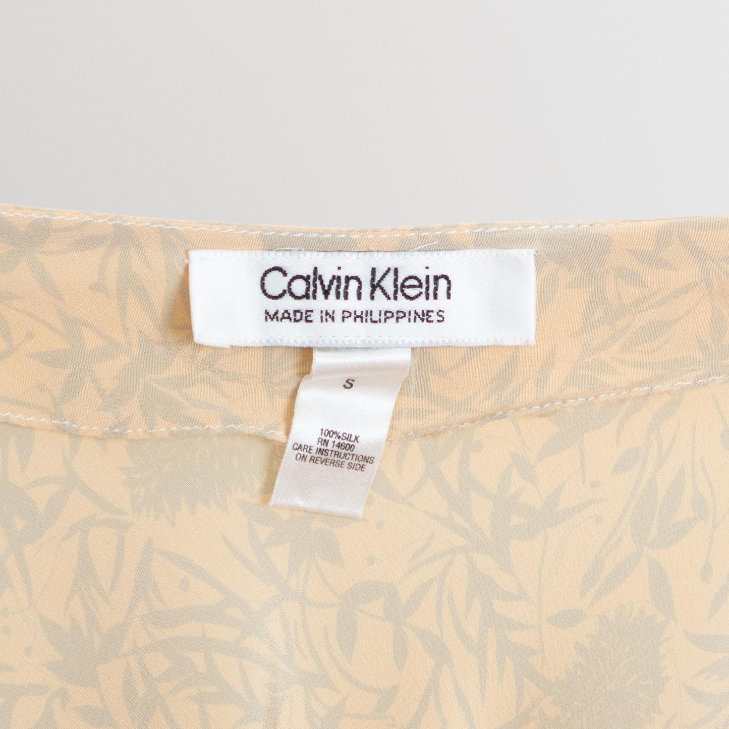 Vintage Y2K Calvin Klein Silk Floral Chemise - Small | Lingerie Nightie Mini Slip Dress