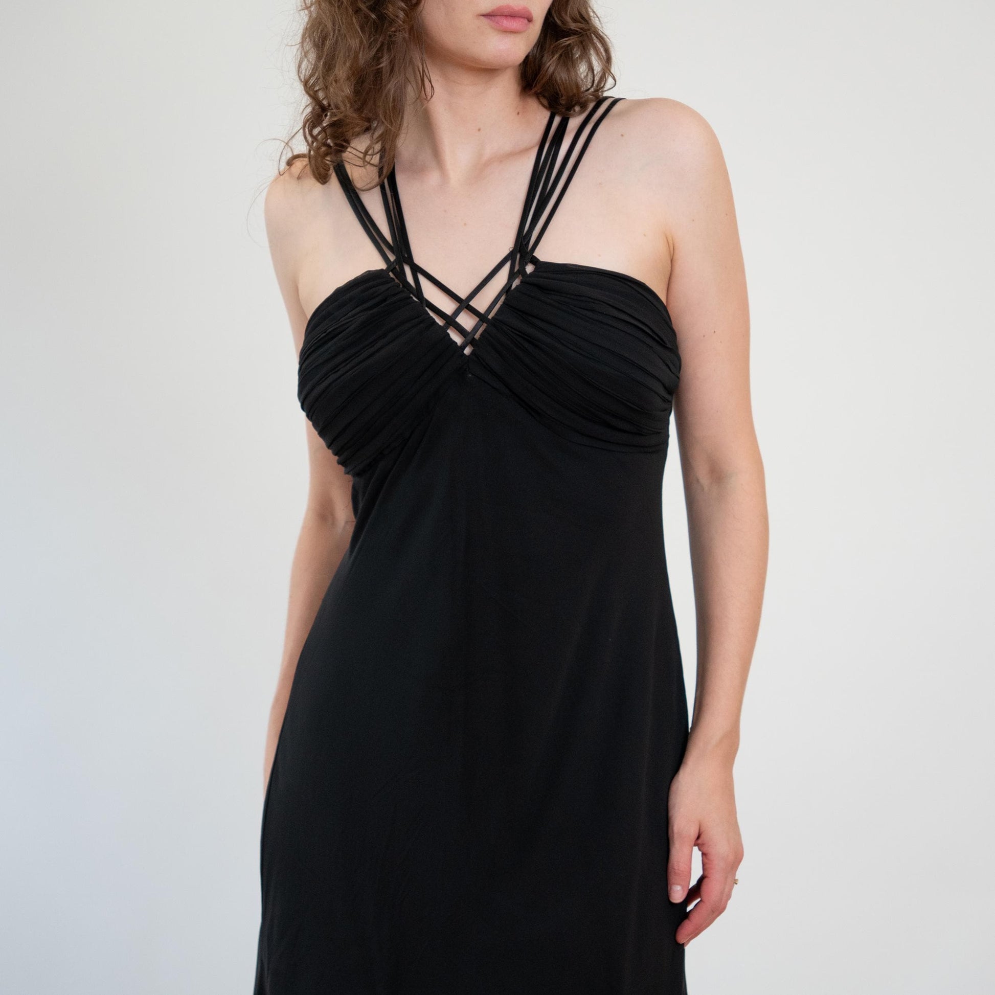 Vintage 90s Black Fairy Goth Maxi Dress - Extra Large | Witchy Scarf Hem Party Dress