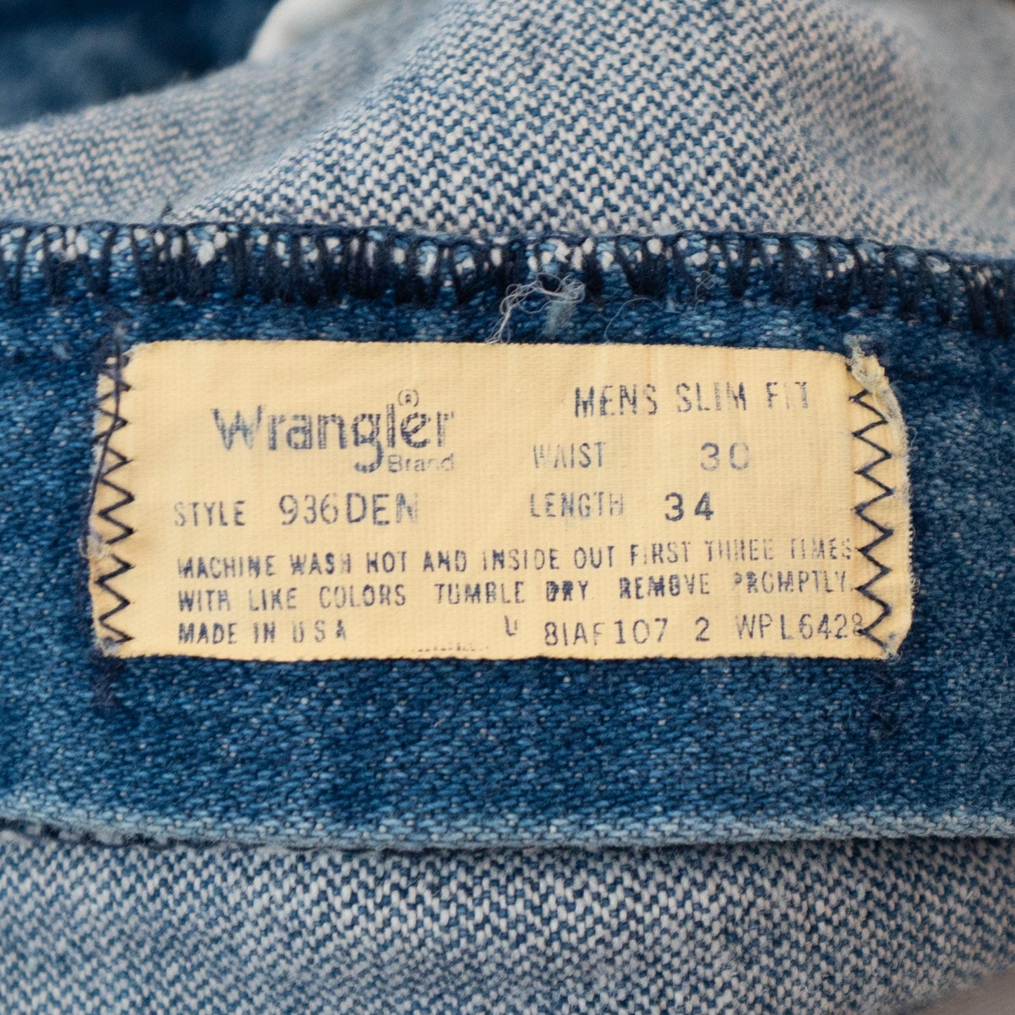 Vintage 70s Wrangler Slim Fit Jeans - 28x32