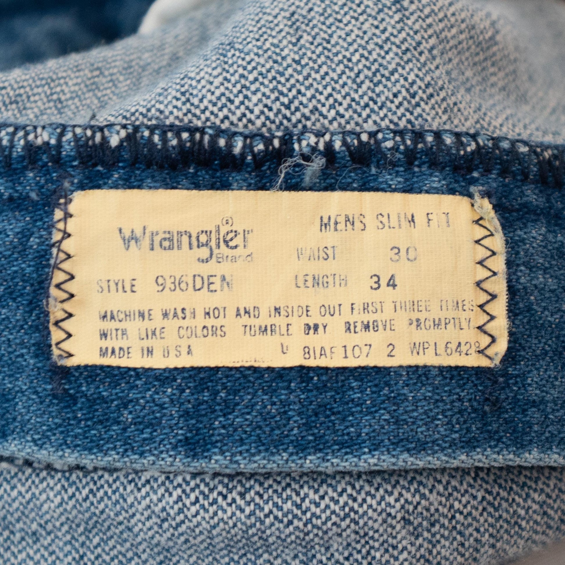 Vintage 70s Wrangler Slim Fit Jeans - 28x32