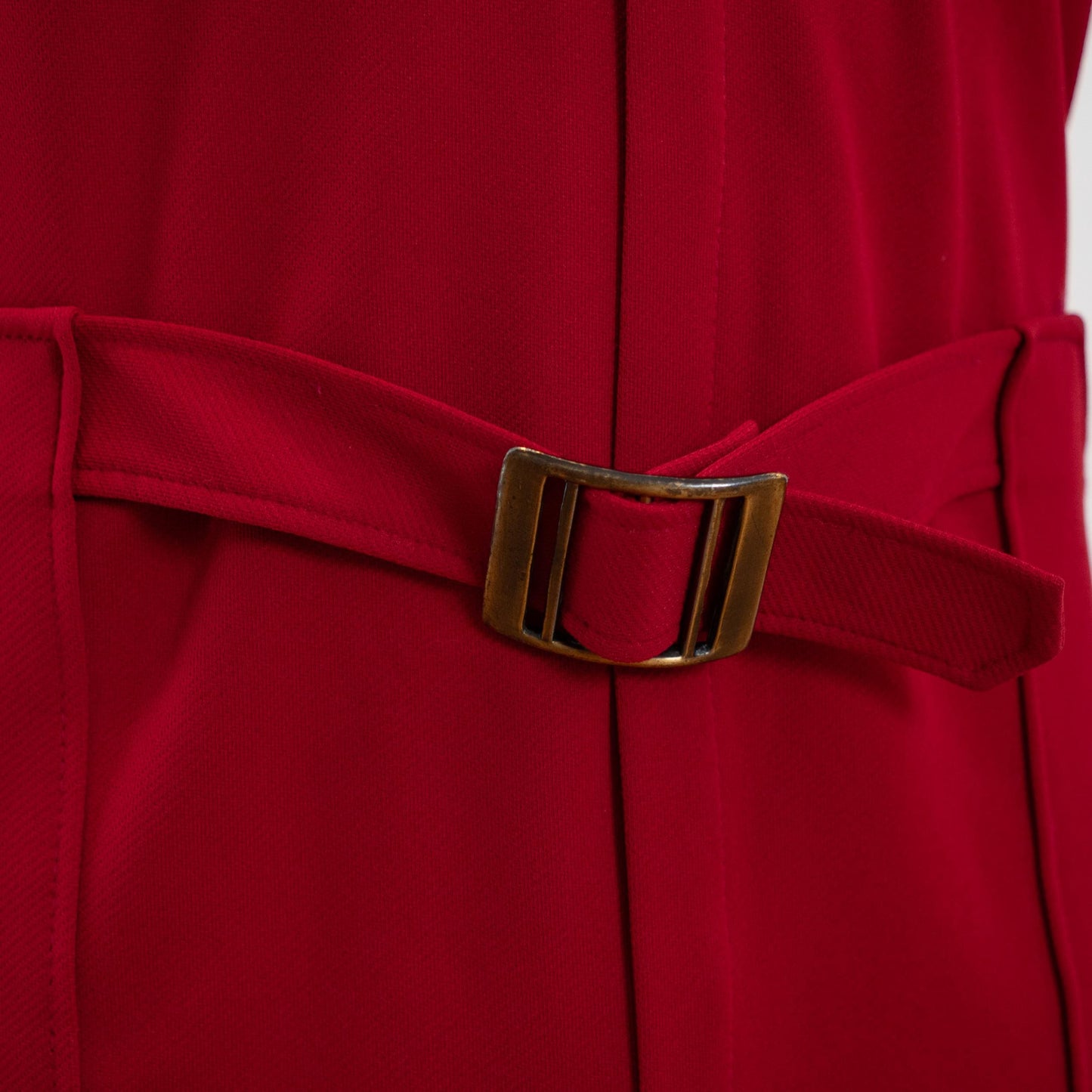 Vintage 70s Wine Red Flared Jumpsuit - Large