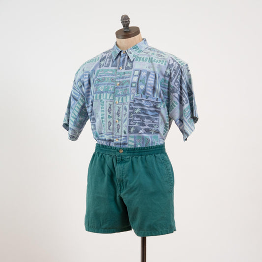 Vintage 90s Teal Green Catalina Shorts - Medium
