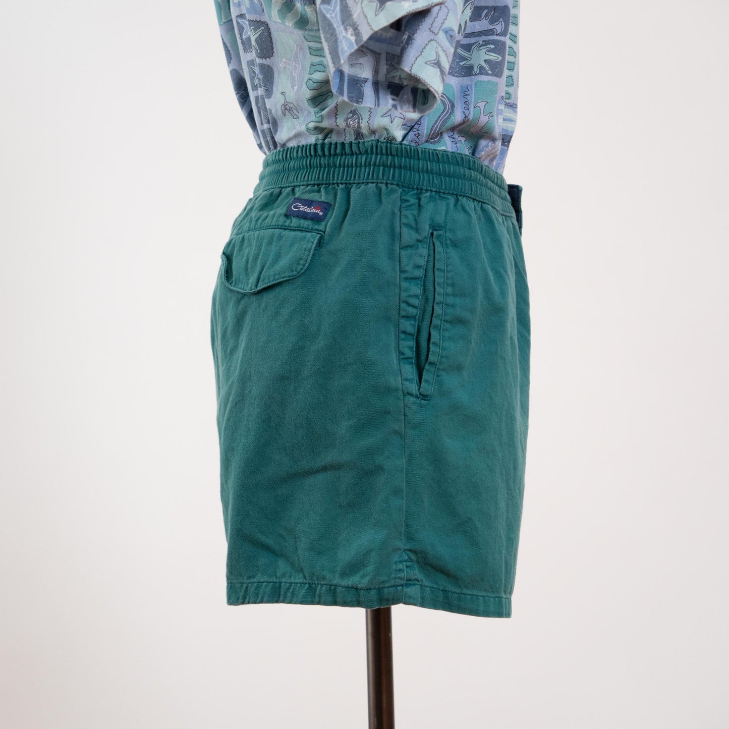 Vintage 90s Teal Green Catalina Shorts - Medium
