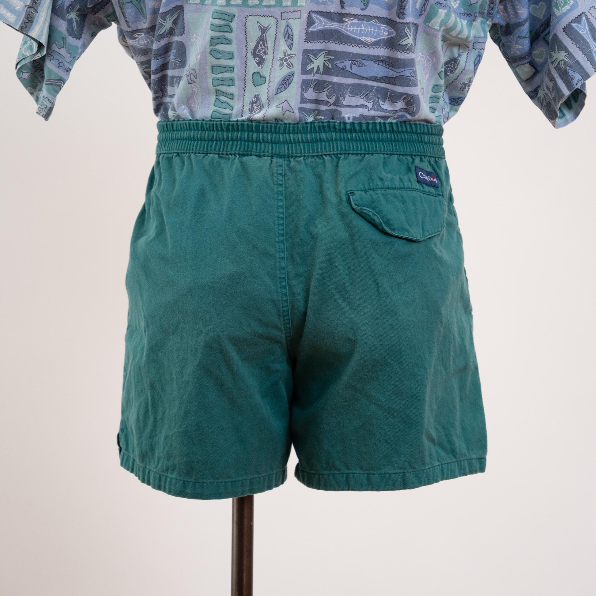 Vintage 90s Teal Green Catalina Shorts - Medium
