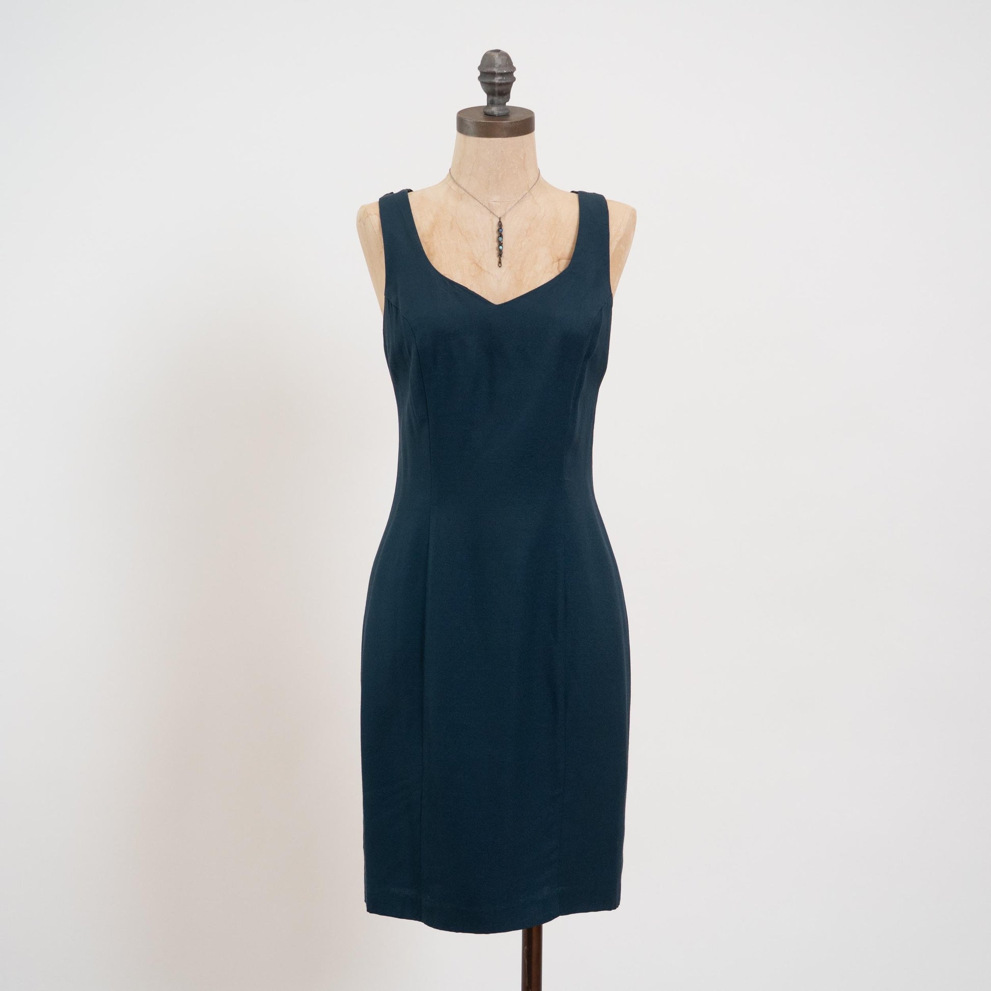 Vintage 90s Emerald Green Strappy Cross Back Mini Dress - Medium | Sheath Sleeveless Party Dress