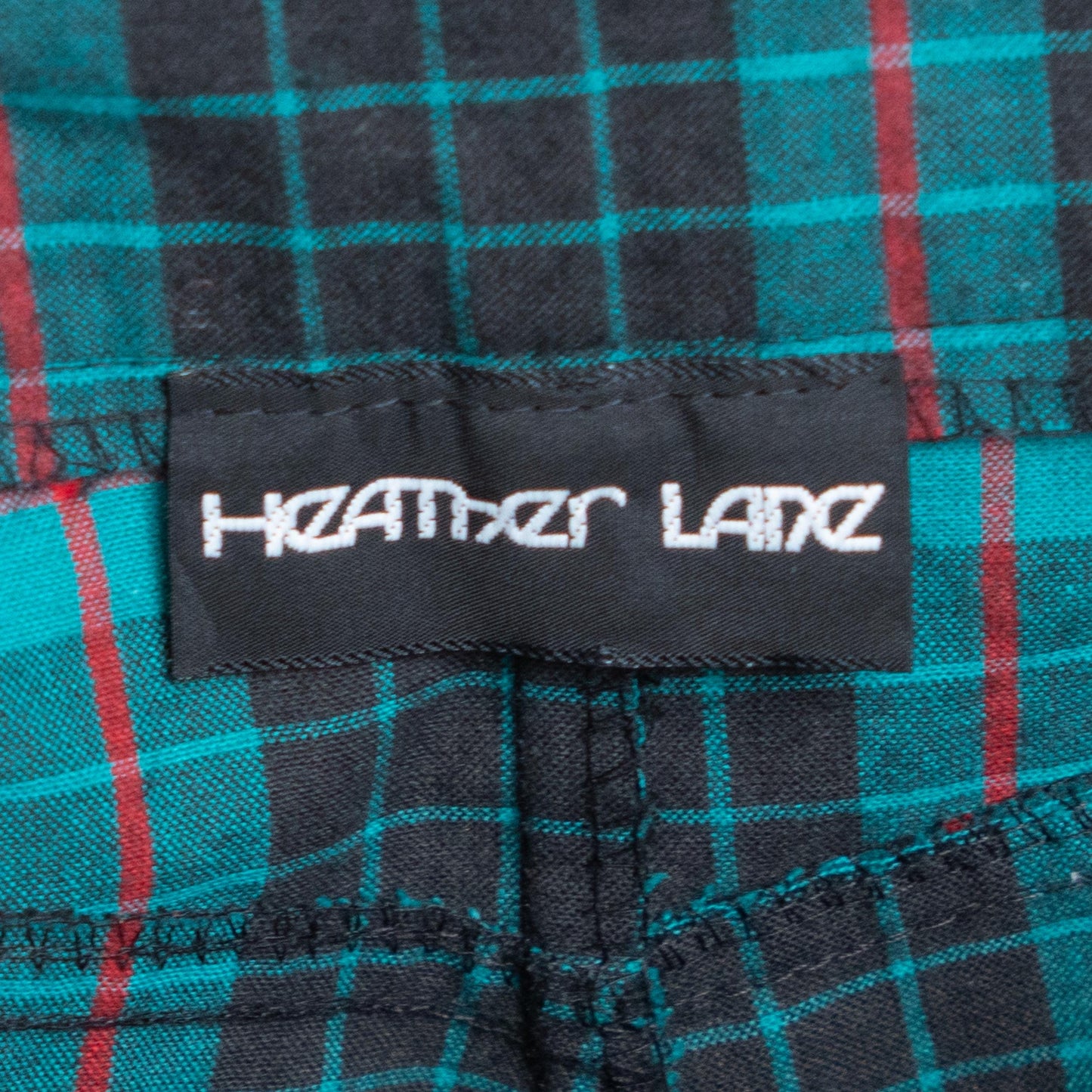 Vintage 80s Turquoise & Black Plaid Trousers - Small, 27" Waist