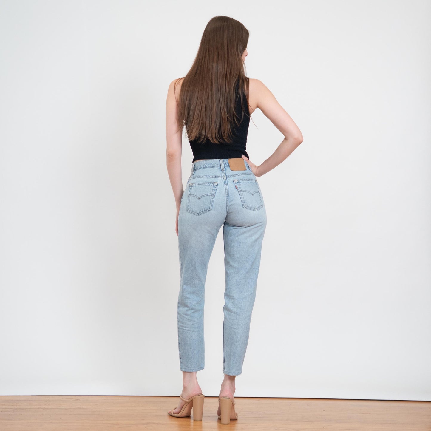 Vintage 90s Levi's 550 High Waist Jeans - Small, 27" Waist | Light Wash Denim Slim Mom Jeans