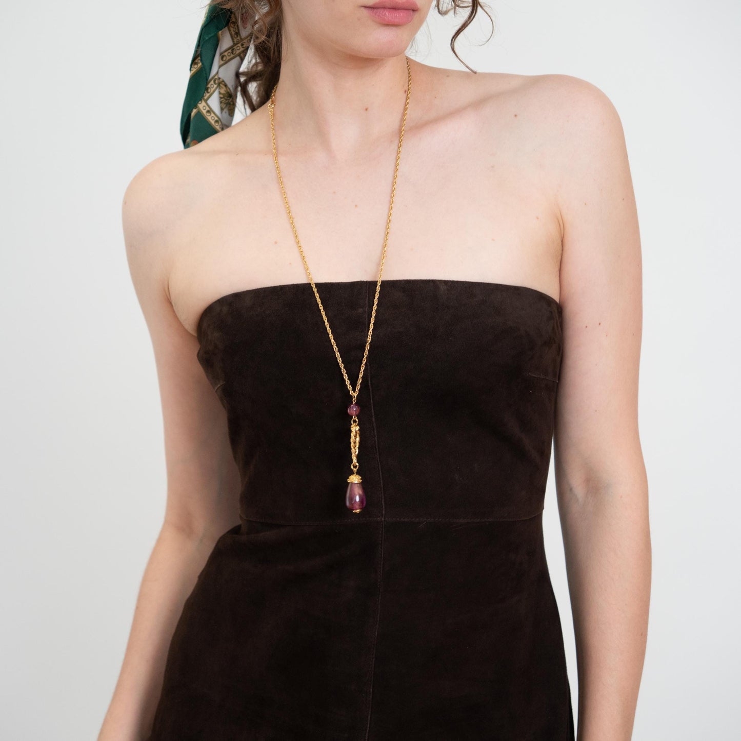 Vintage Y2K Elie Tahari Brown Suede Strapless Mini Dress - Size 6 | Espresso Leather Party Dress