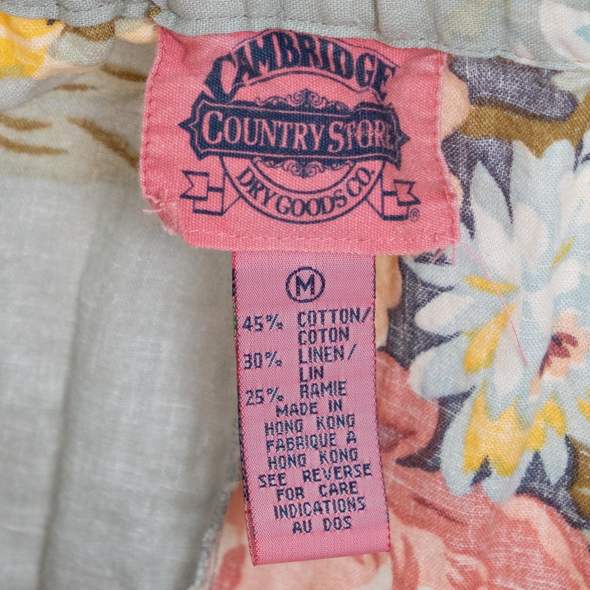 Vintage 90s Sage Floral Country Store Midi Skirt - Medium