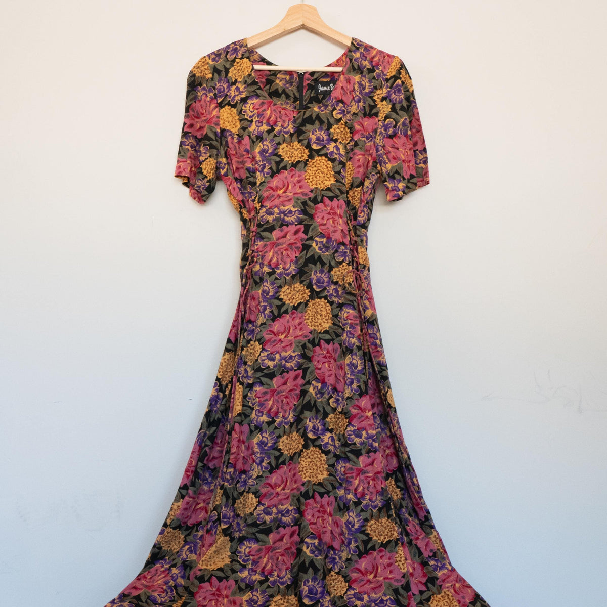 grunge 90s floral dress Vintage Corset Side Cinch Maxi – Medium – Flying Apple Vintage authentic 90s grunge fashion