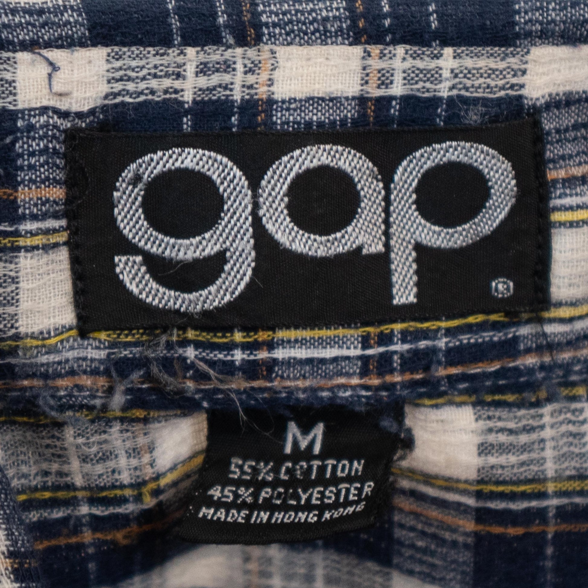 Vintage 80s Gap Plaid Gauzy Collared Shirt - Men's Medium