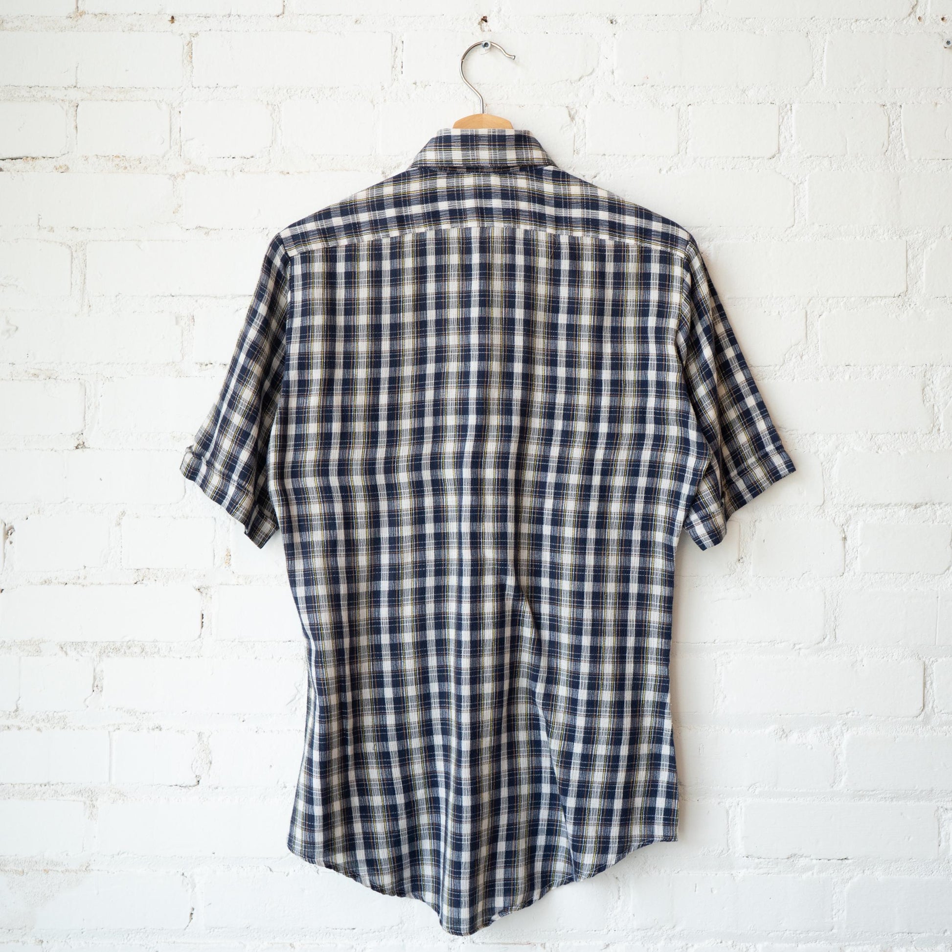 Vintage 80s Gap Plaid Gauzy Collared Shirt - Men's Medium