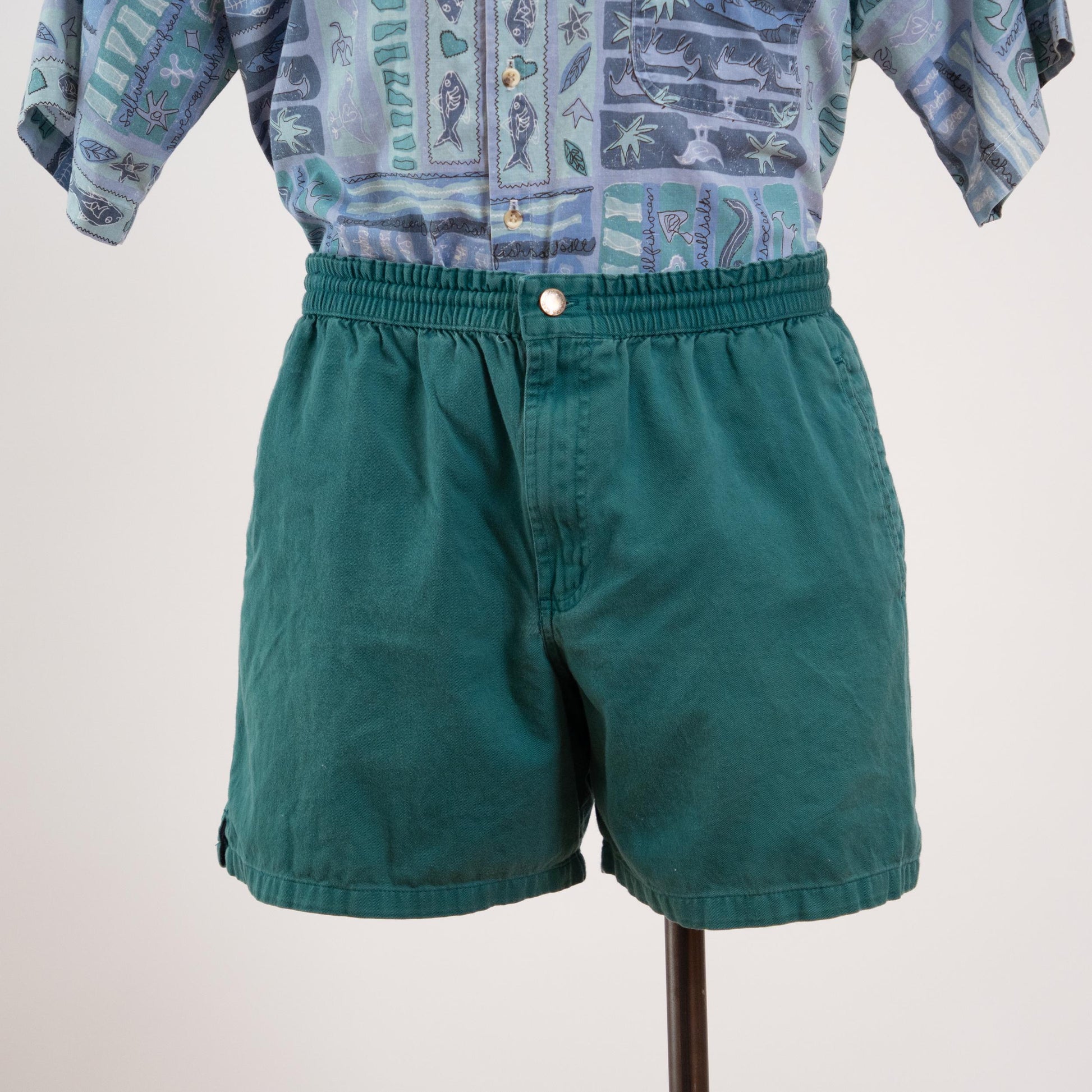 Vintage 90s Teal Green Catalina Shorts - Medium