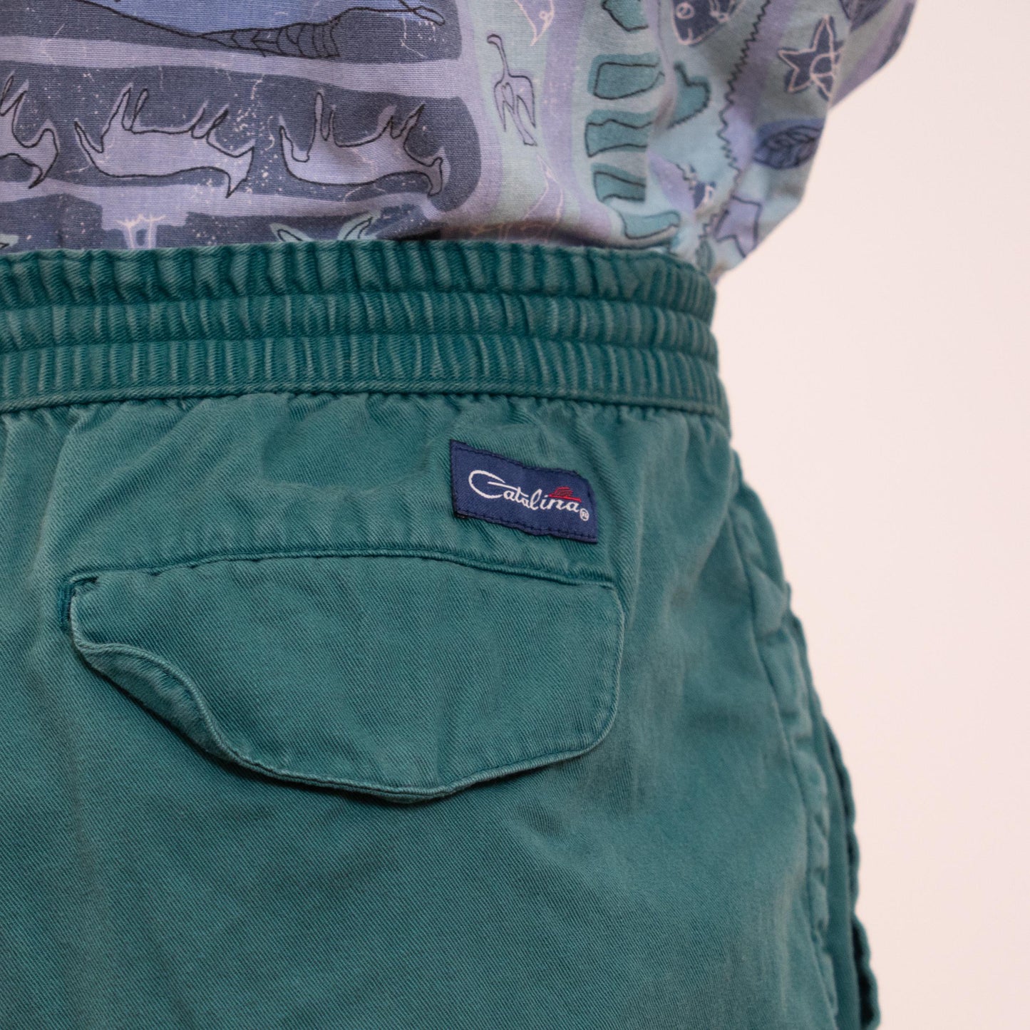 Vintage 90s Teal Green Catalina Shorts - Medium
