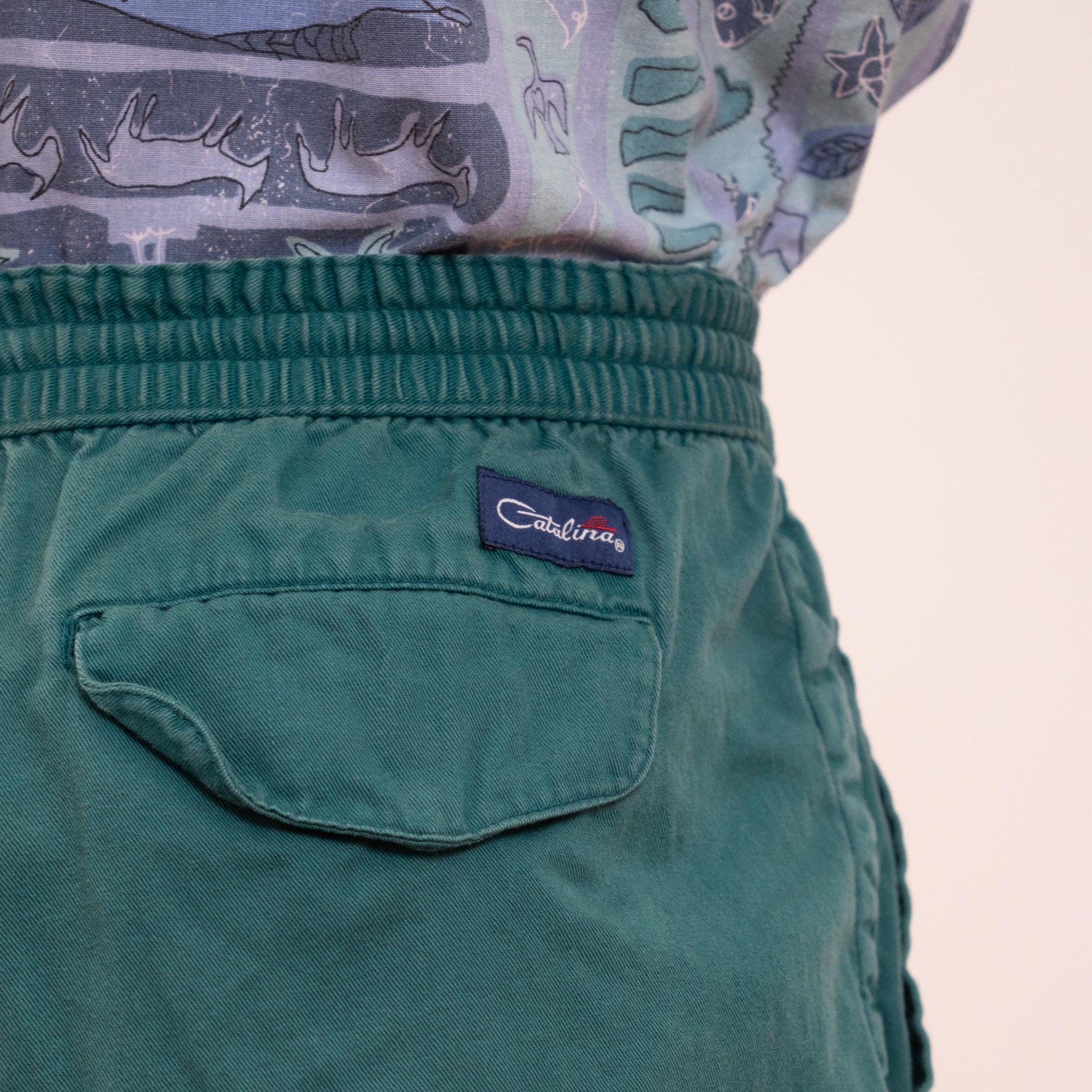Vintage 90s Teal Green Catalina Shorts - Medium