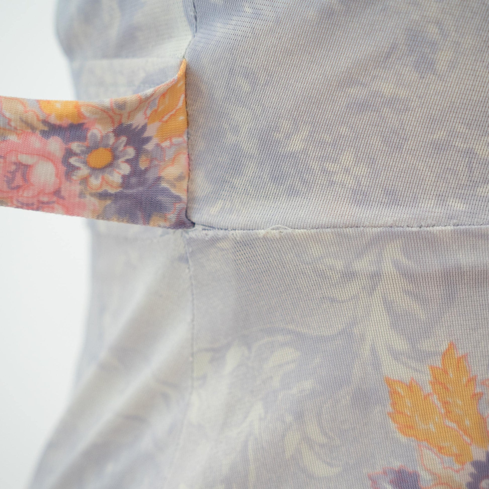 Vintage 70s Pastel Blue Floral Dog Ear Collar Shirtdress - XXS | Long Sleeve Fit & Flare Mini Dress