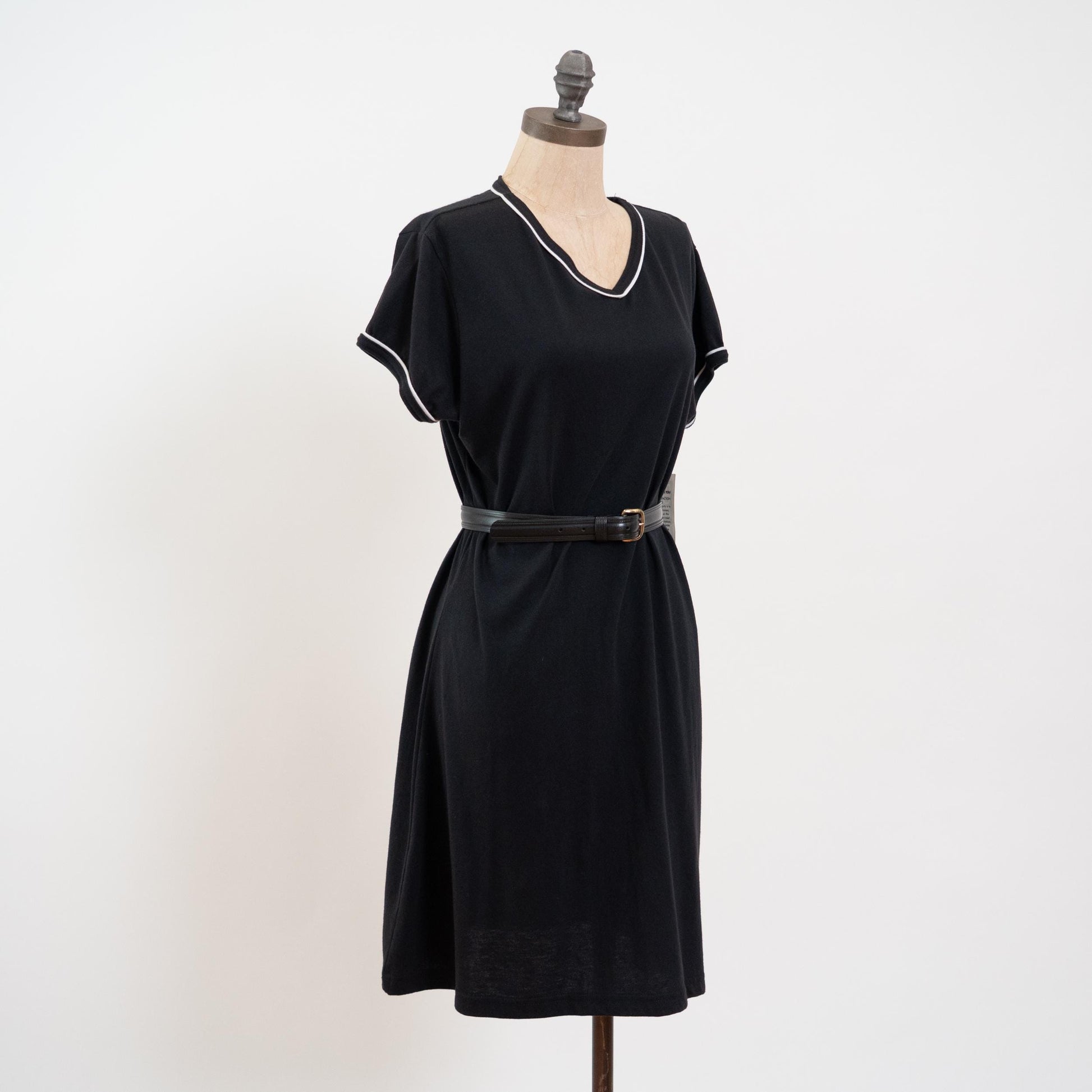 Vintage 90s Black Ringer T Shirt Dress NWT