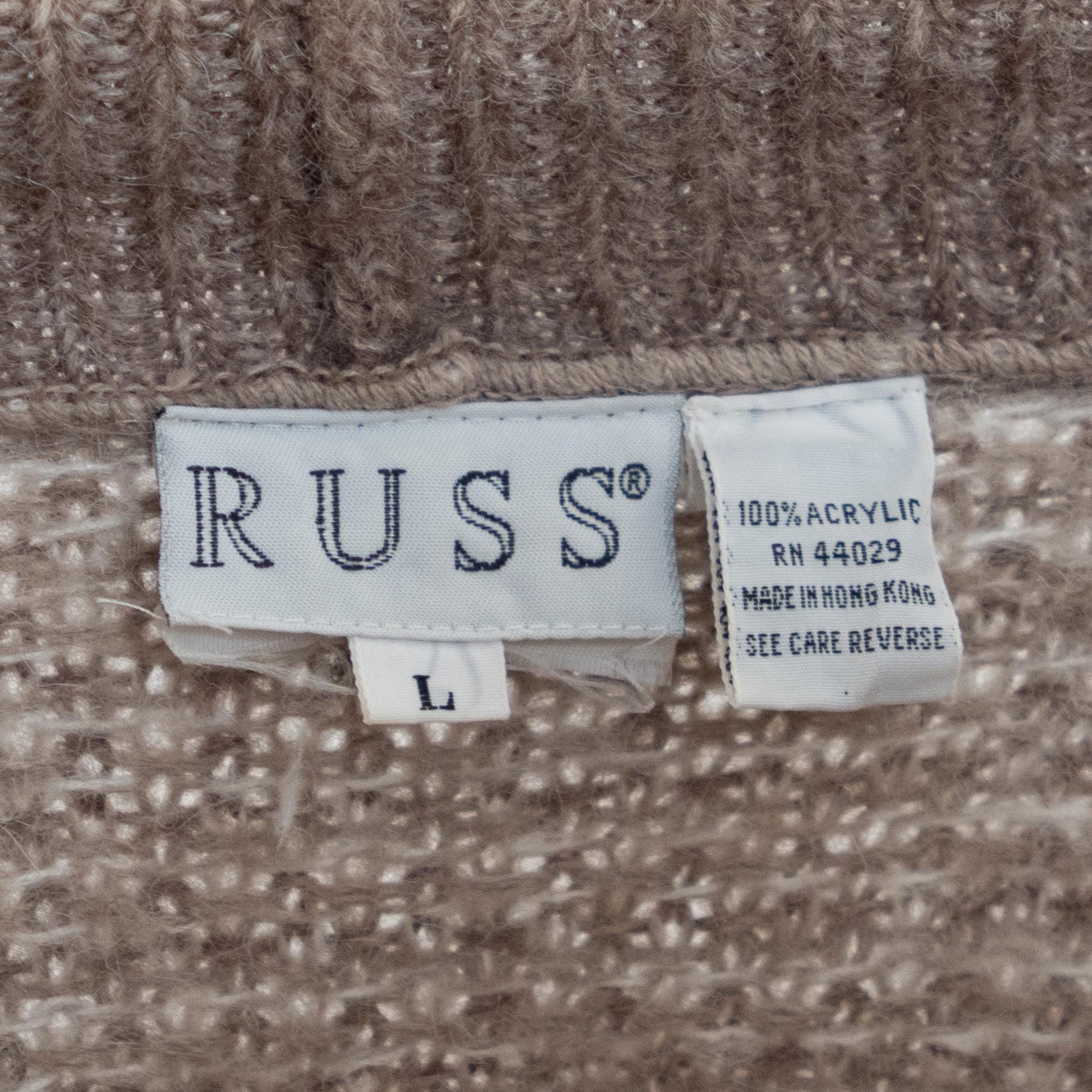 Vintage 80s Taupe Deep V Slouchy Sweater Vest - Large | Cap Sleeve Knit Sweater
