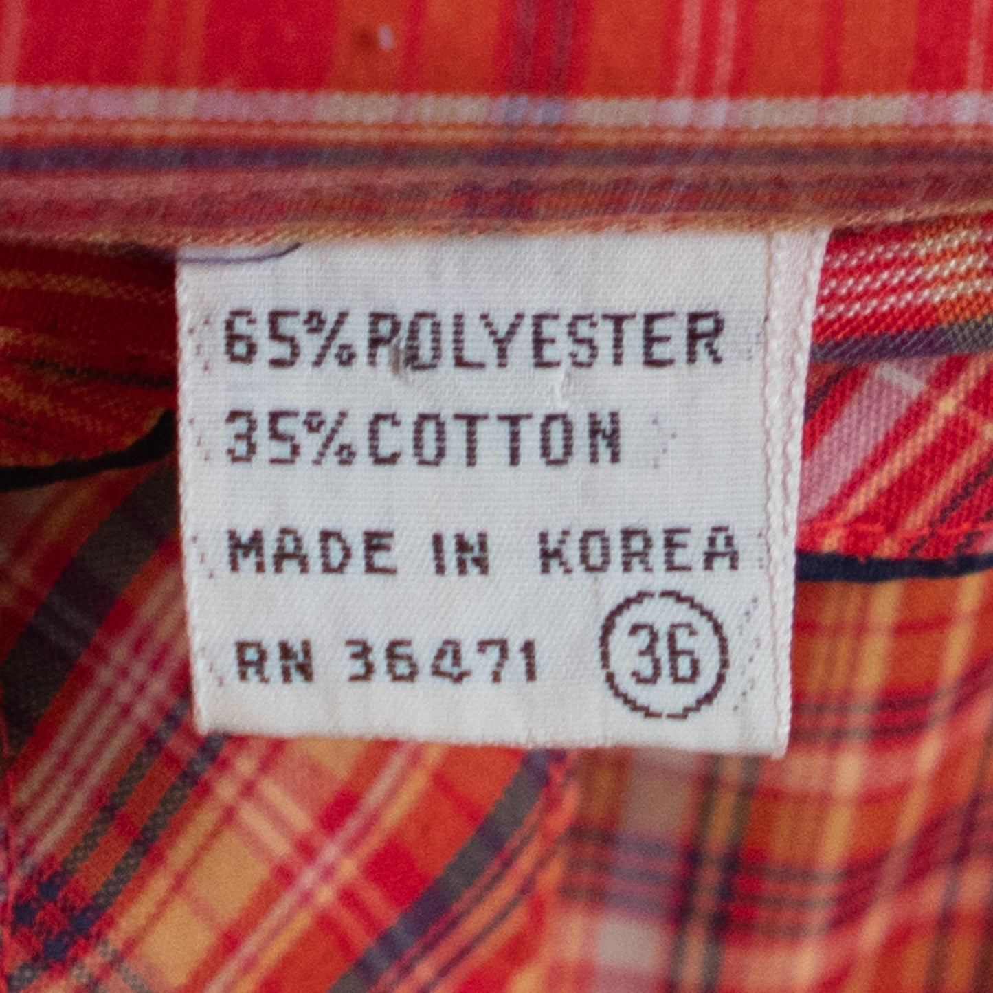 Vintage 70s Tomato Red Plaid Peter Pan Collar Shirt - Medium | Western Long Sleeve Collared Top