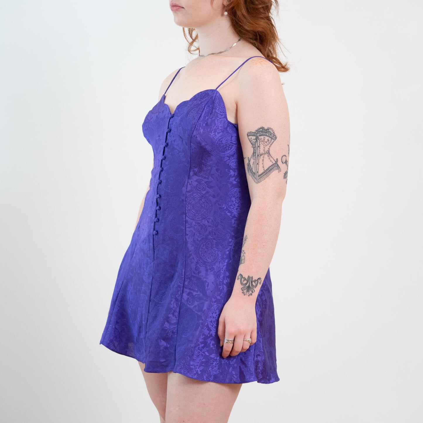 Vintage 90s Victoria’s Secret Royal Purple Mini Slip Dress - Medium
