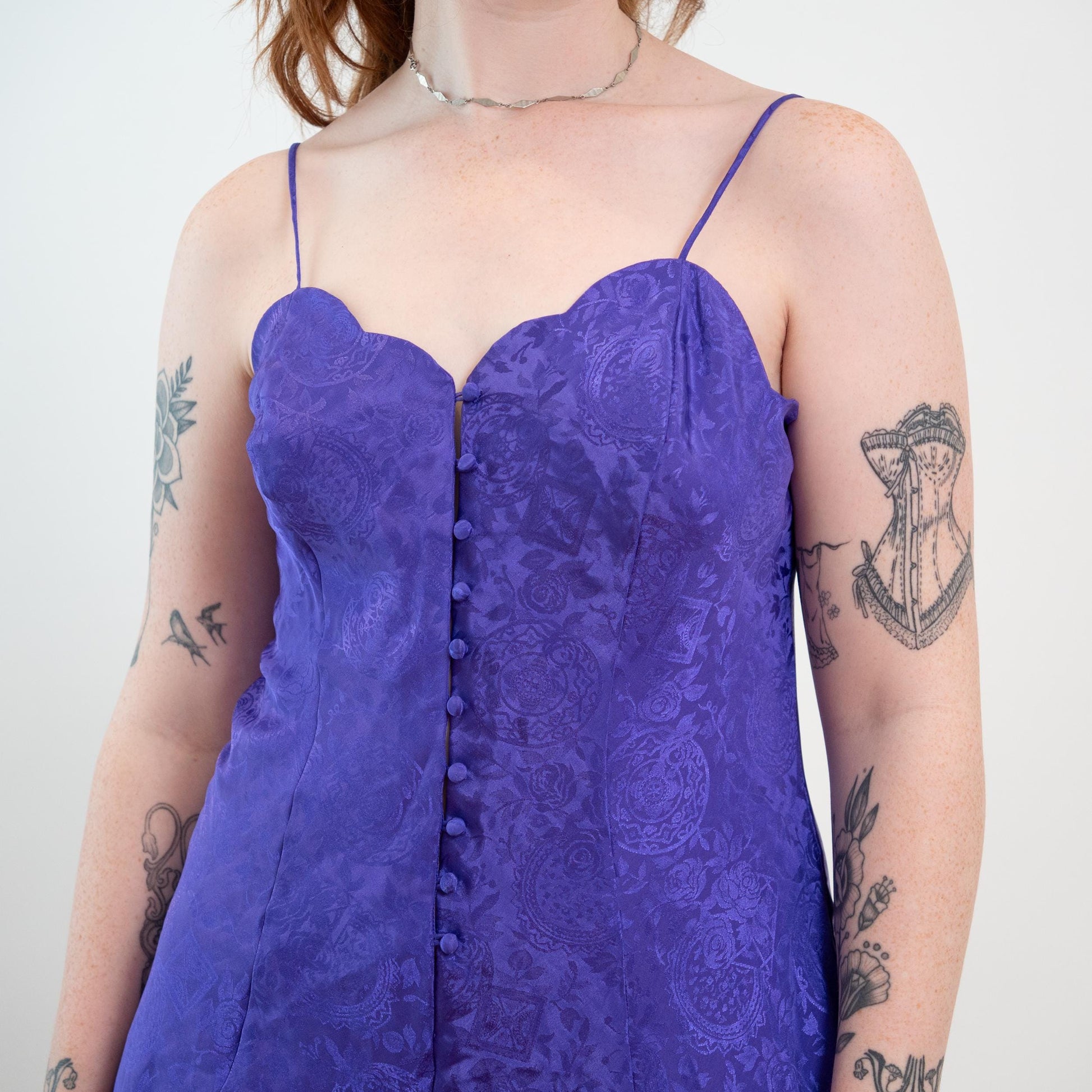 Vintage 90s Victoria’s Secret Royal Purple Mini Slip Dress - Medium